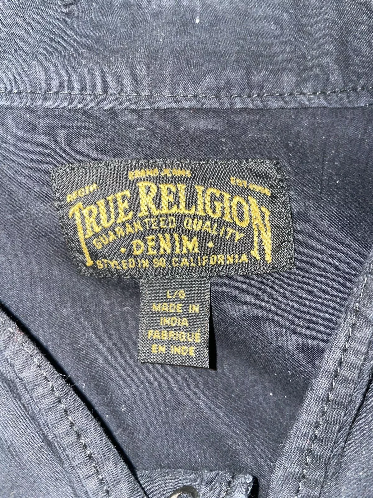 True Religion Shirts Button Ups Mens true religion button down Black