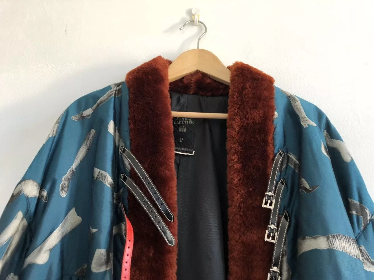 Jean Paul Gaultier Heavy Coats Jean Paul Gaultier aw 92 french cancan kimono coat Blue