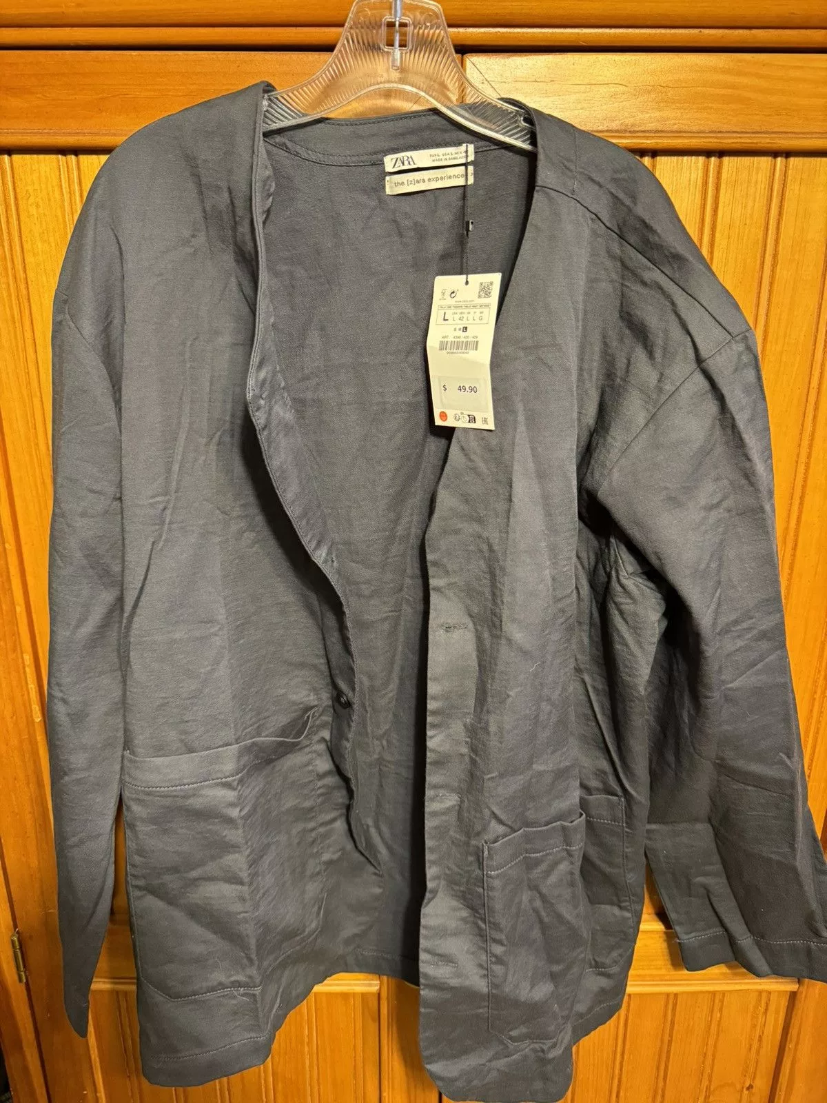 Zara Shirts Button Ups Zara open cardigan fleece material size large Black