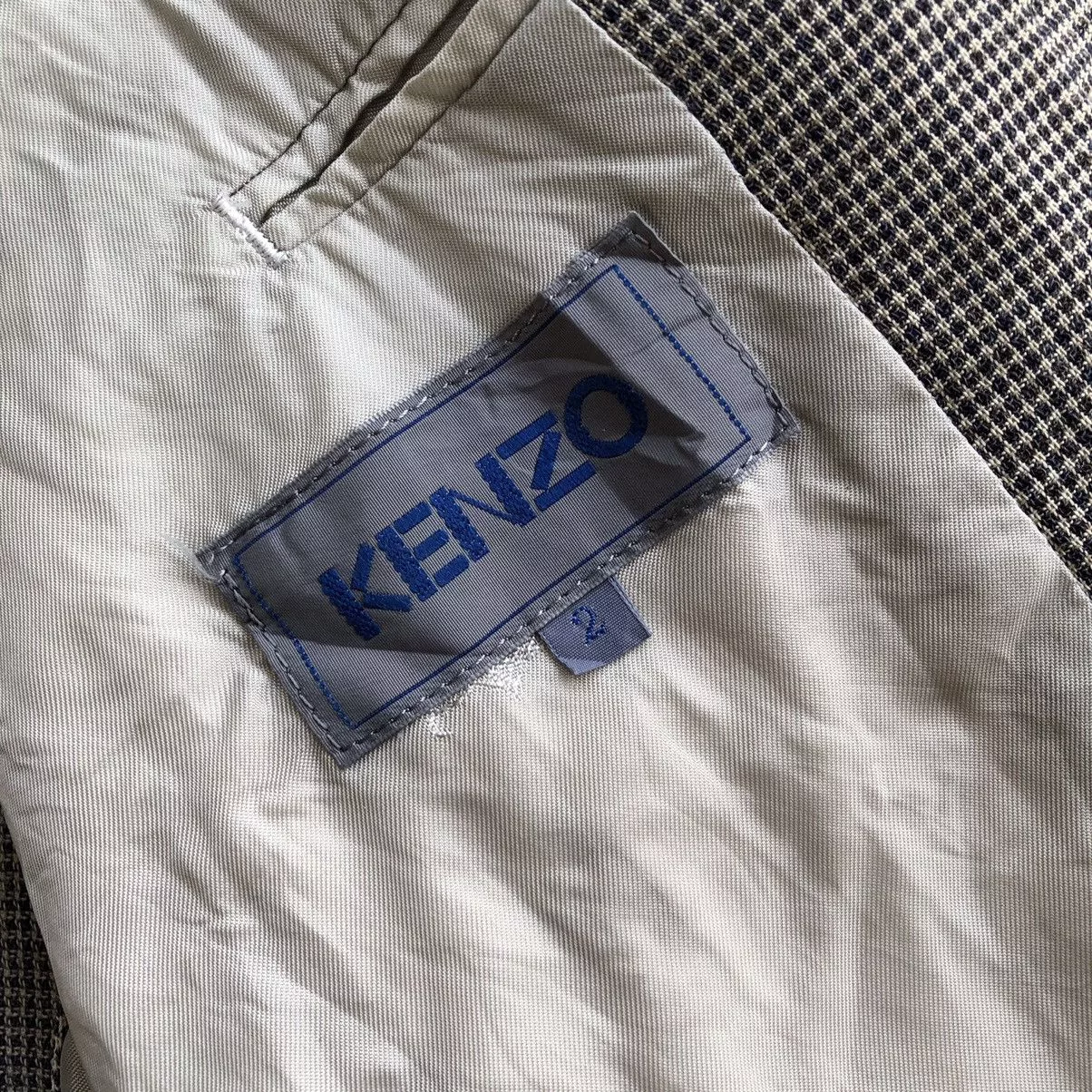 Kenzo Blazers KENZO Plaid Design Blazer Gray