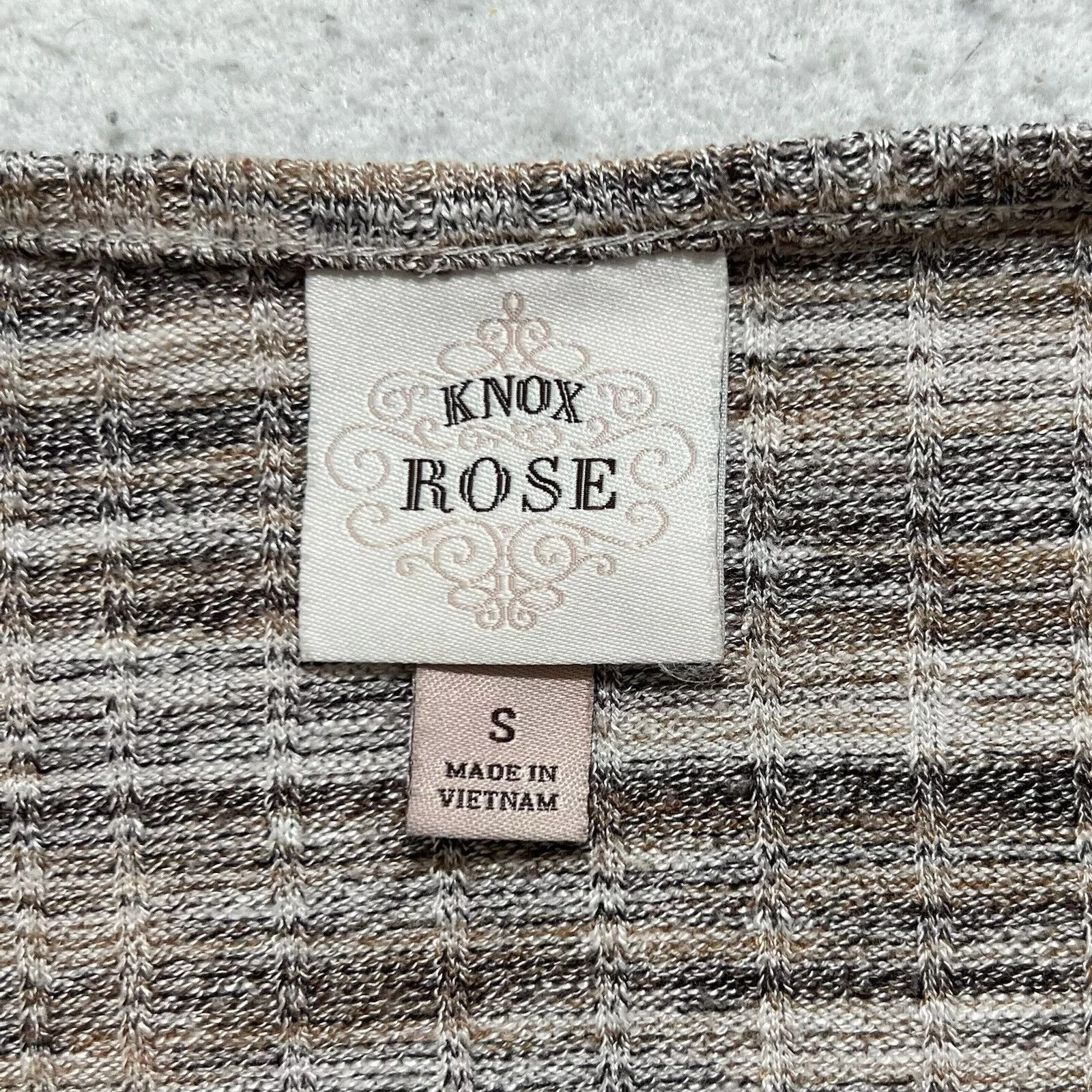 Target Basics Sweaters Target Basics Knox Rose Pullover Sweater V Neck Beige Striped Top Brown