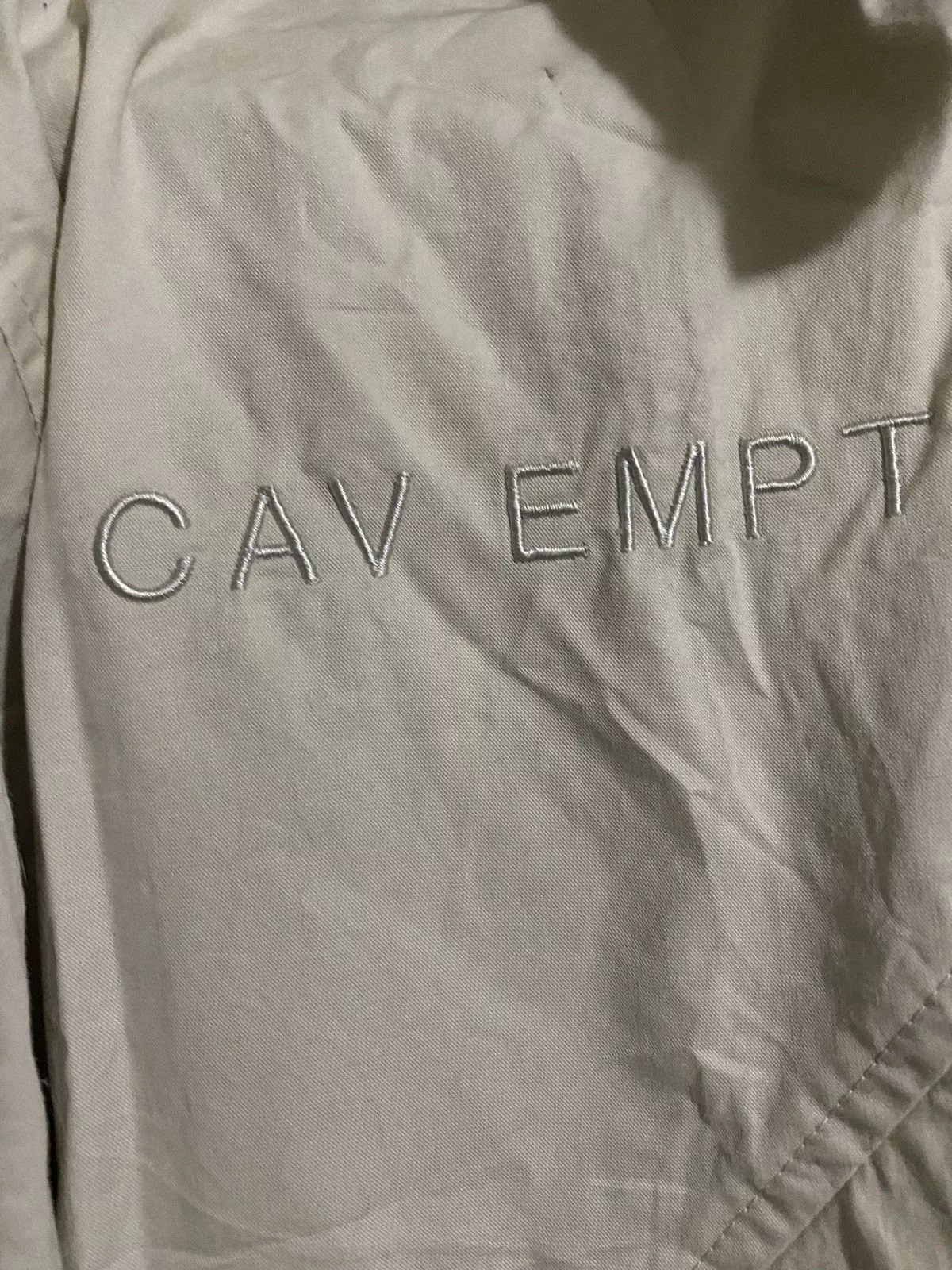 Cav Empt Parkas Cav Empt Pixel Embroidery Pullover Parka White