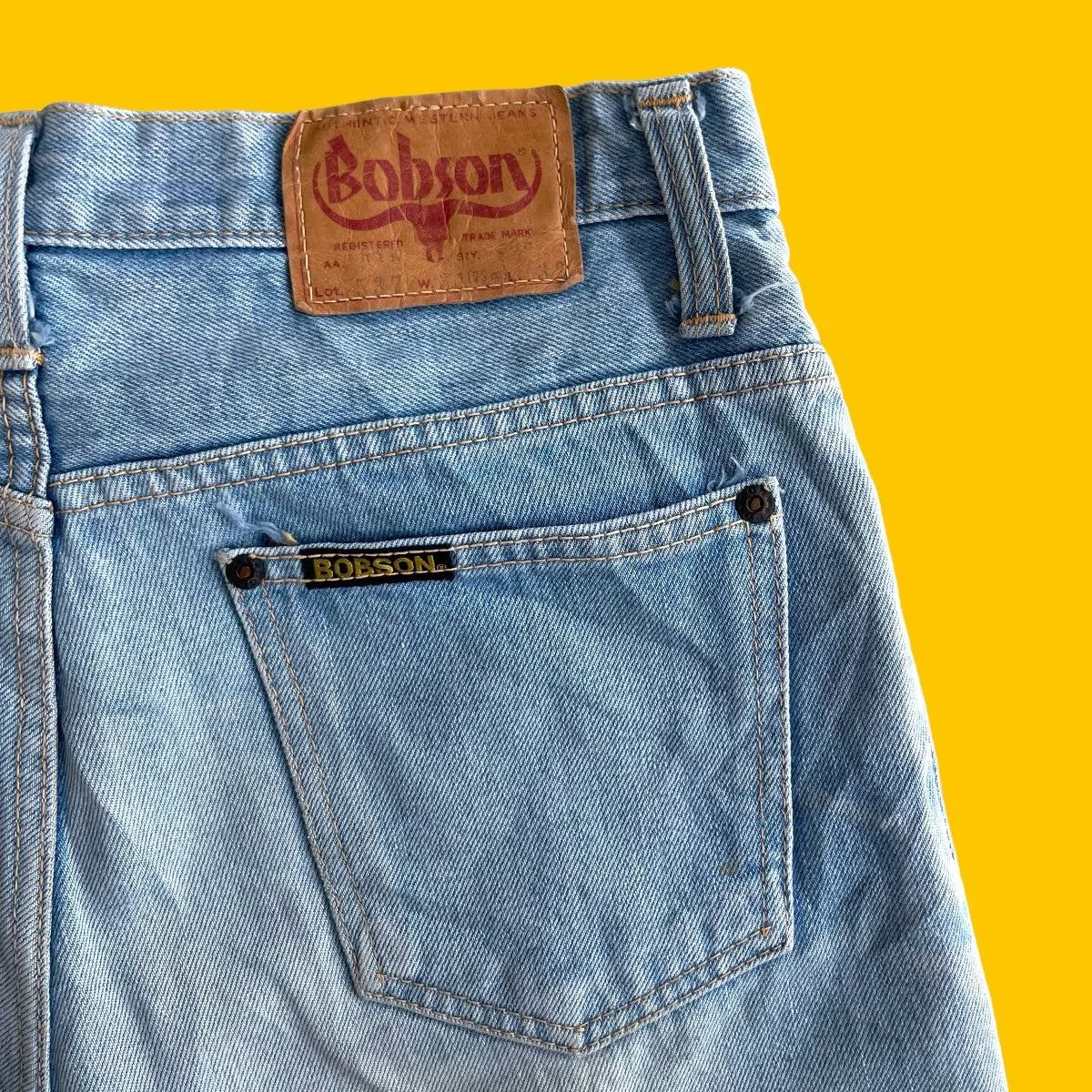 Jean Denim Jean 🔥 Bobson Light Blue Distressed Rusty Denim W29 🔥