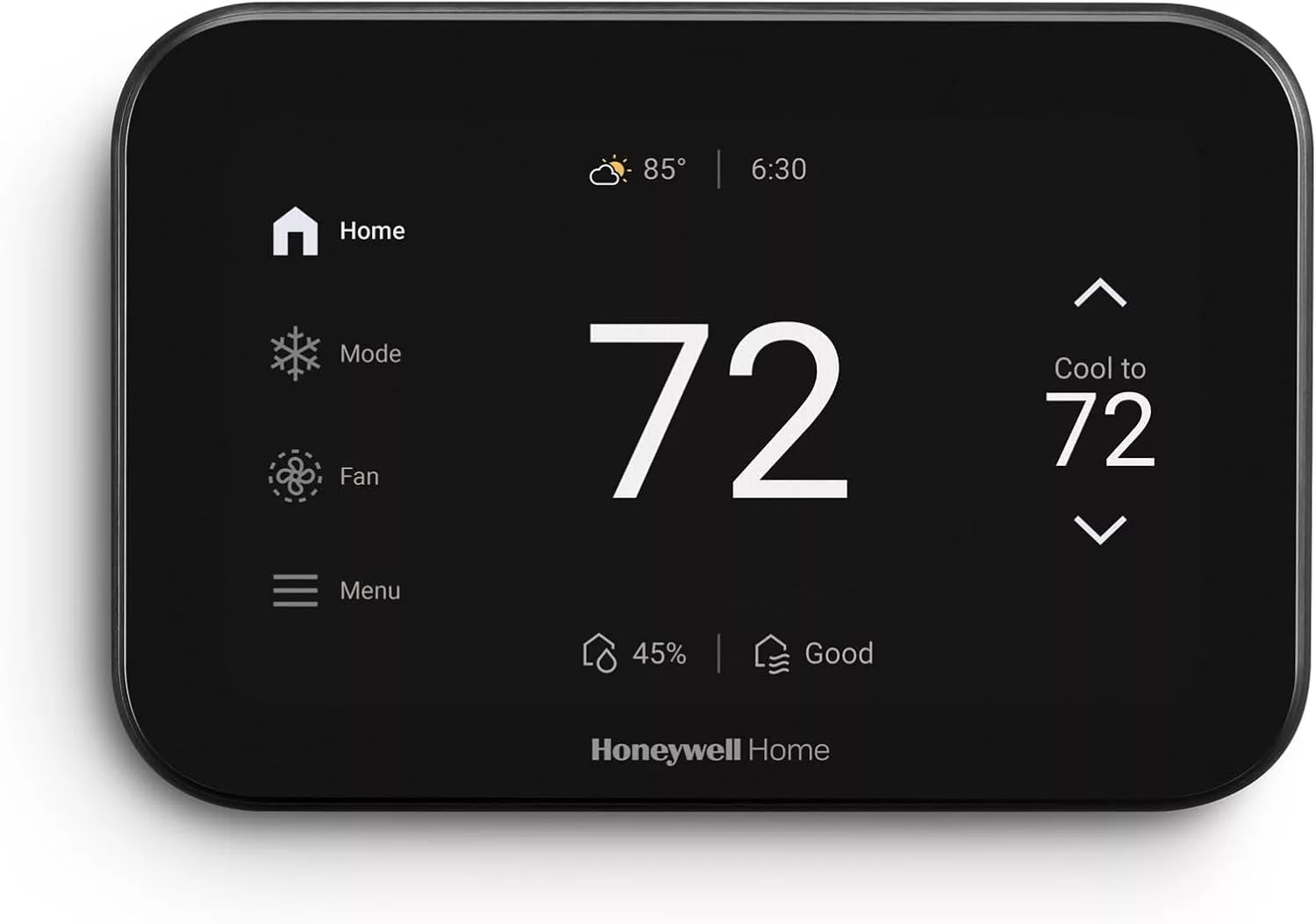 Honeywell Home X8S WiFi Smart Thermostat with IAQ Control and Touchscreen Black