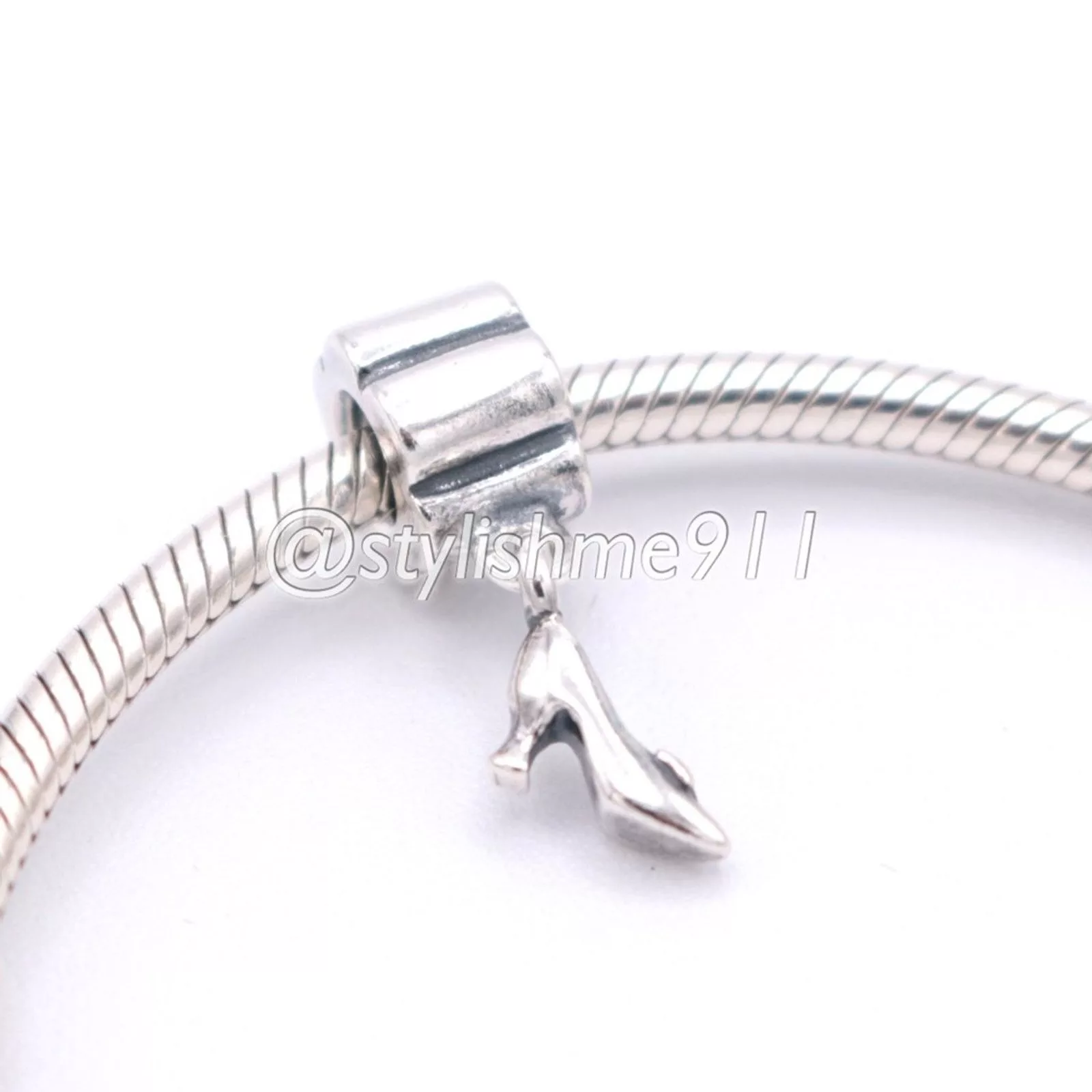 pandora Charms Authentic PANDORA Stiletto Shoe Charm - 790420 Silver