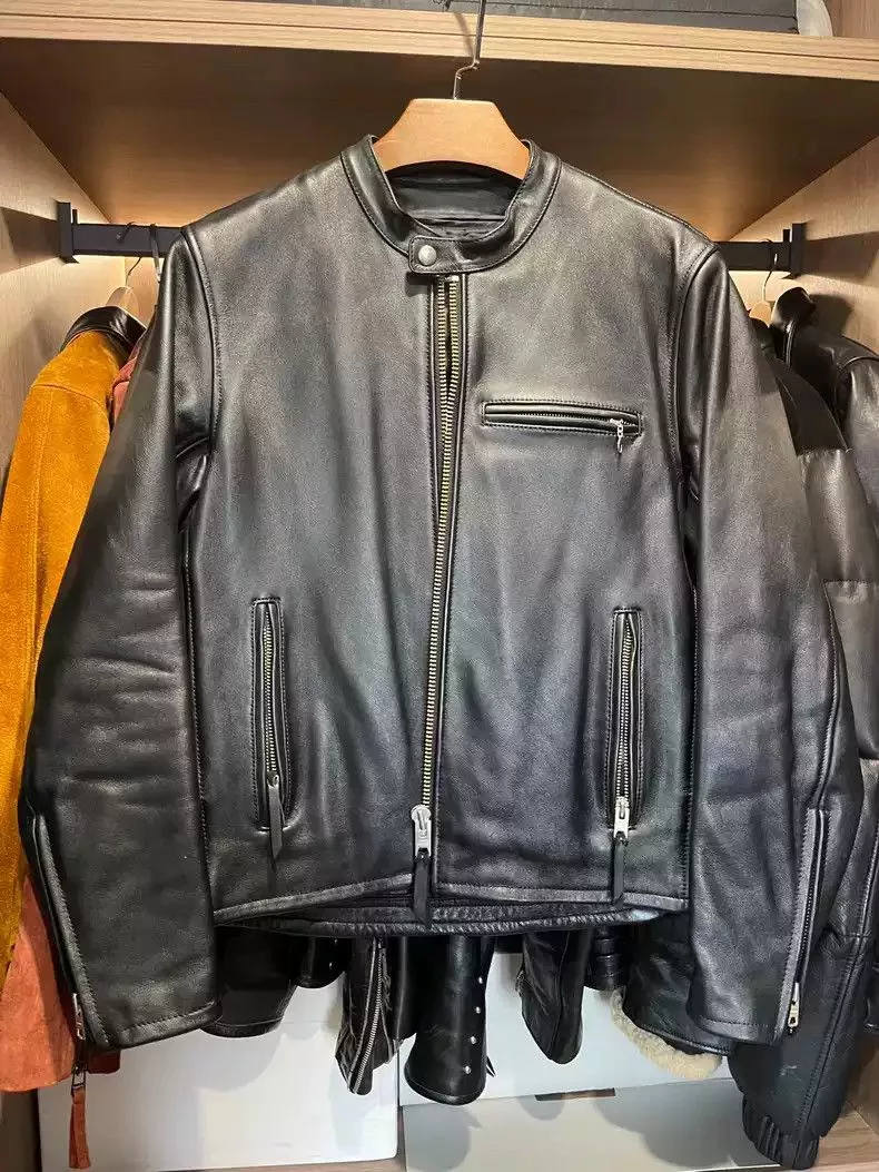 Kadoya Leather Jackets KadoyaJapanese retro motorcycle leather clothing brand Black