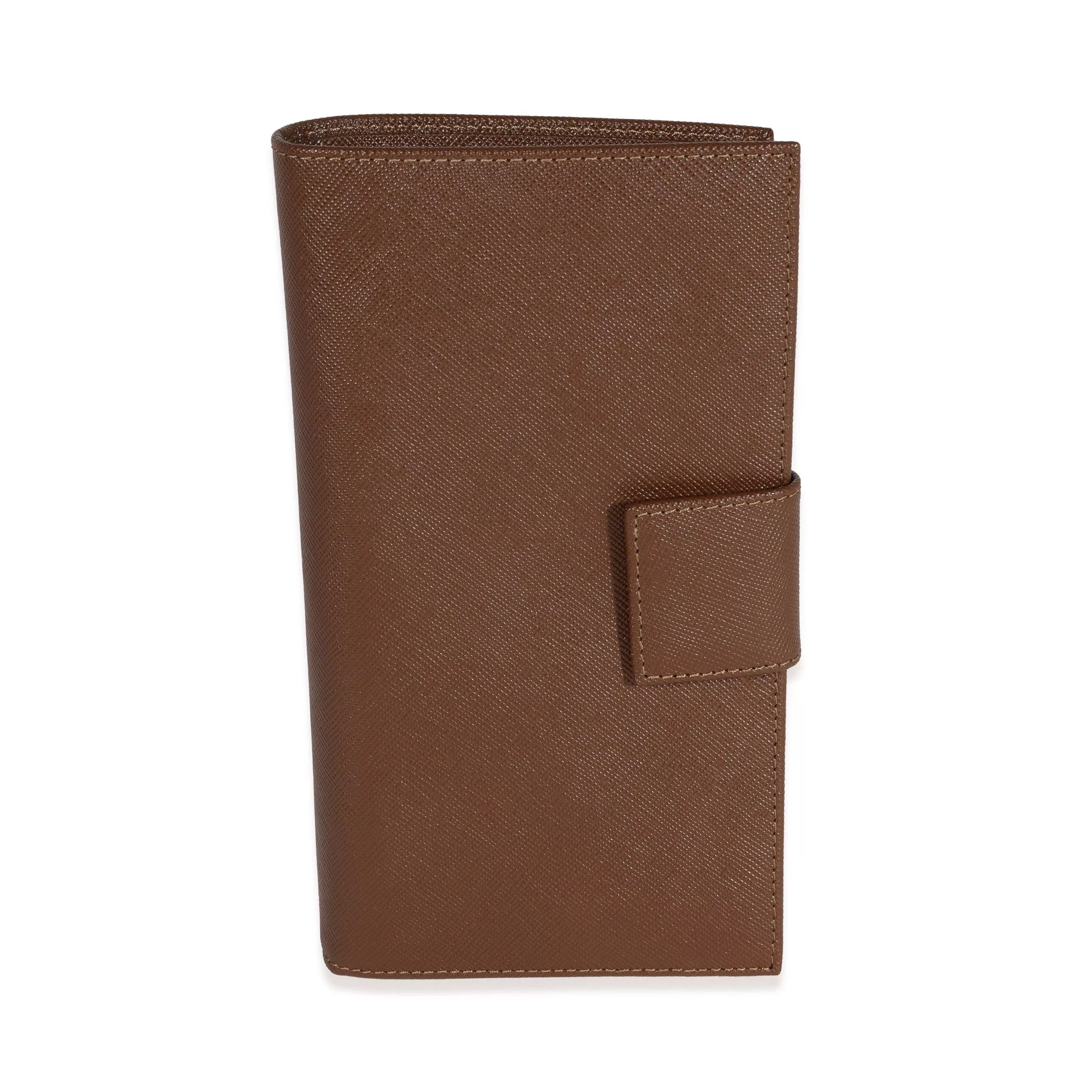 Prada Rings Prada Cacao Saffiano Leather Wallet Brown