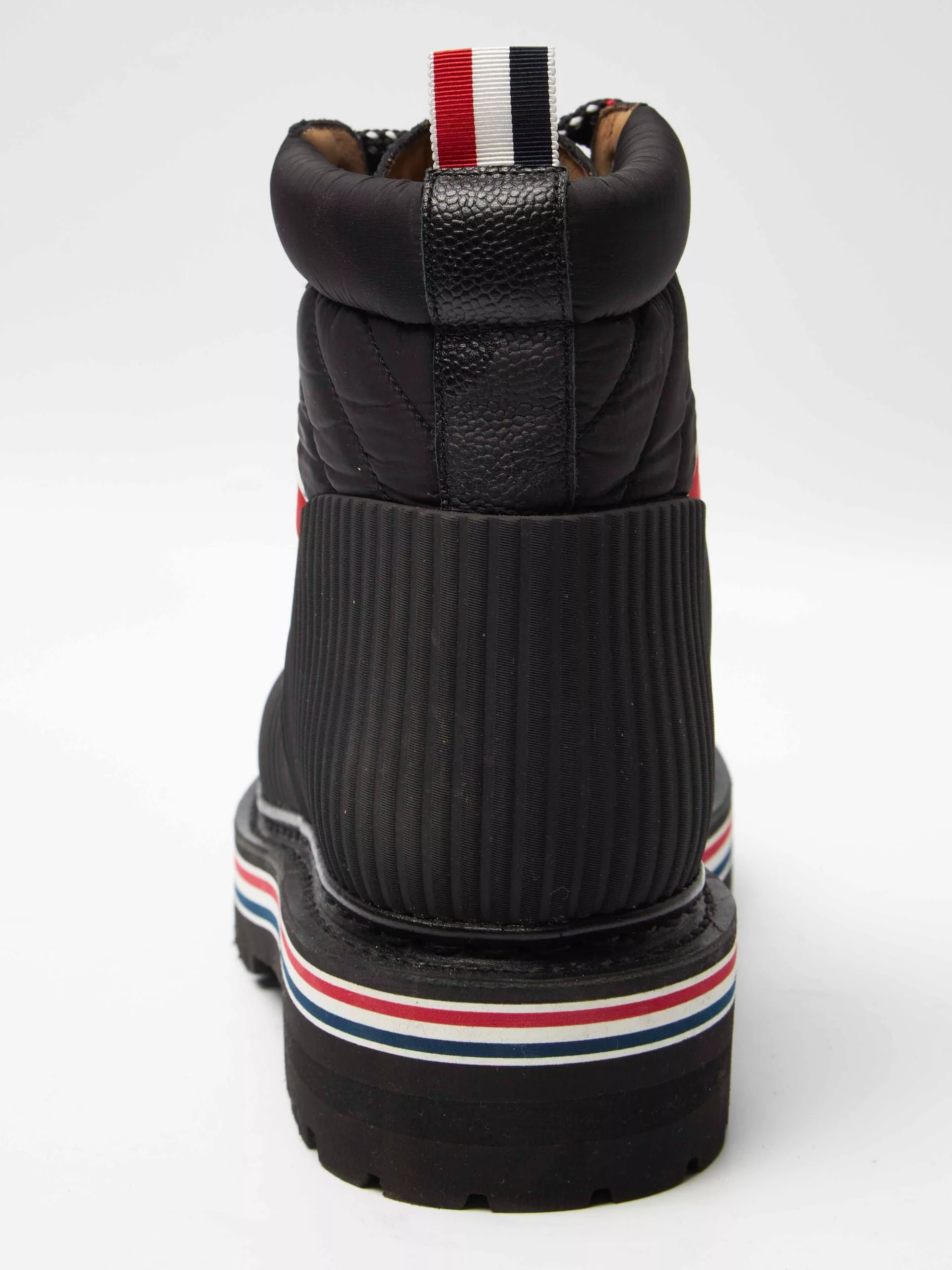 Thom Browne Boots Thom Browne Black Lines Insets Laced High Boots