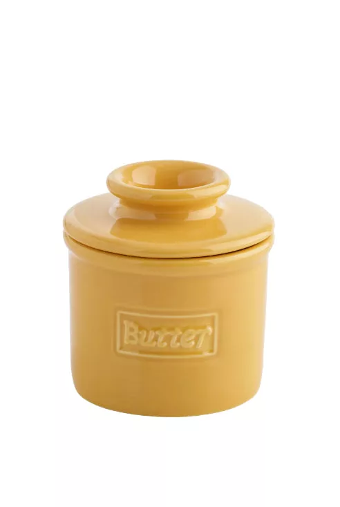 Yellow Cafe Butter Bell Crock