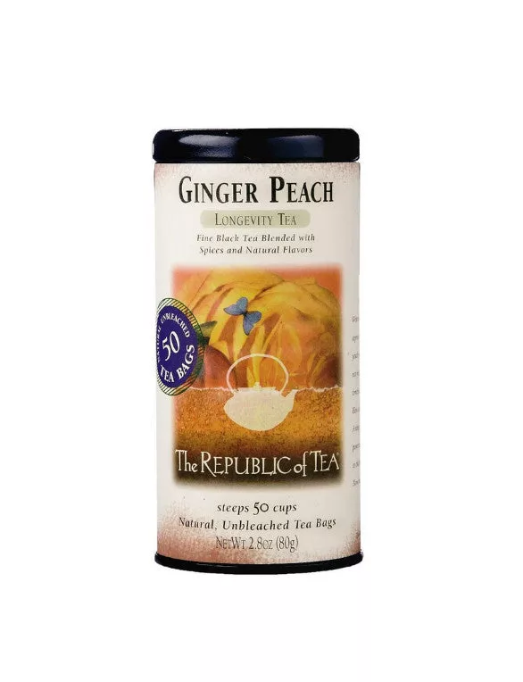 Ginger Peach Black Tea Bags 50