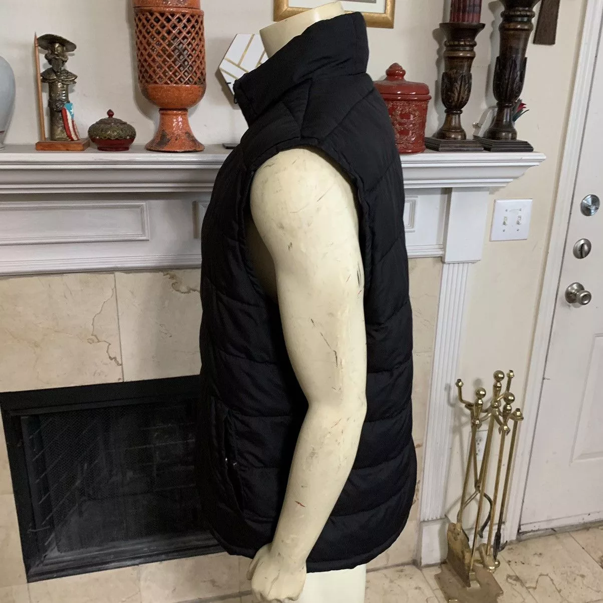 Gap Vests Gap Puffy Zippered vest Black