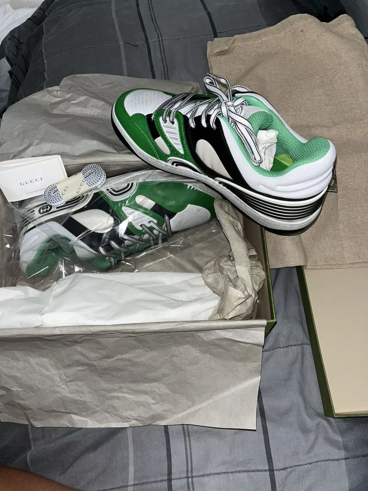 Gucci Low Top Sneakers Gucci Basket ‘Green Demetra’