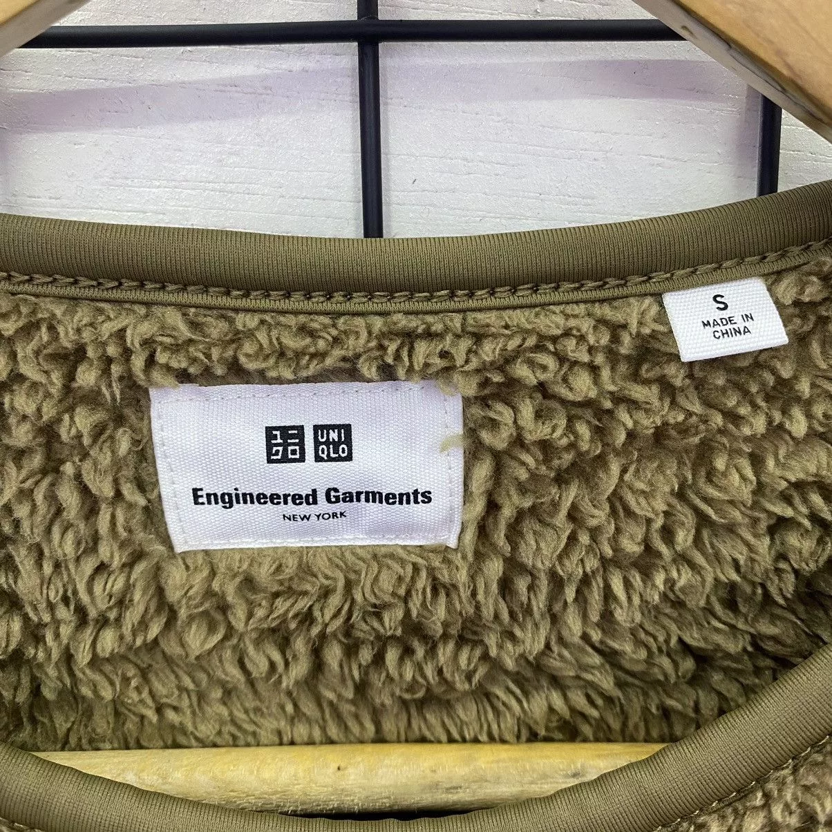 Engineered Garments Light Jackets Engineered Garments × Japanese Brand × Uniqlo Engineered Garment Uniqlo Fleece Jacket Single Pocket Brown