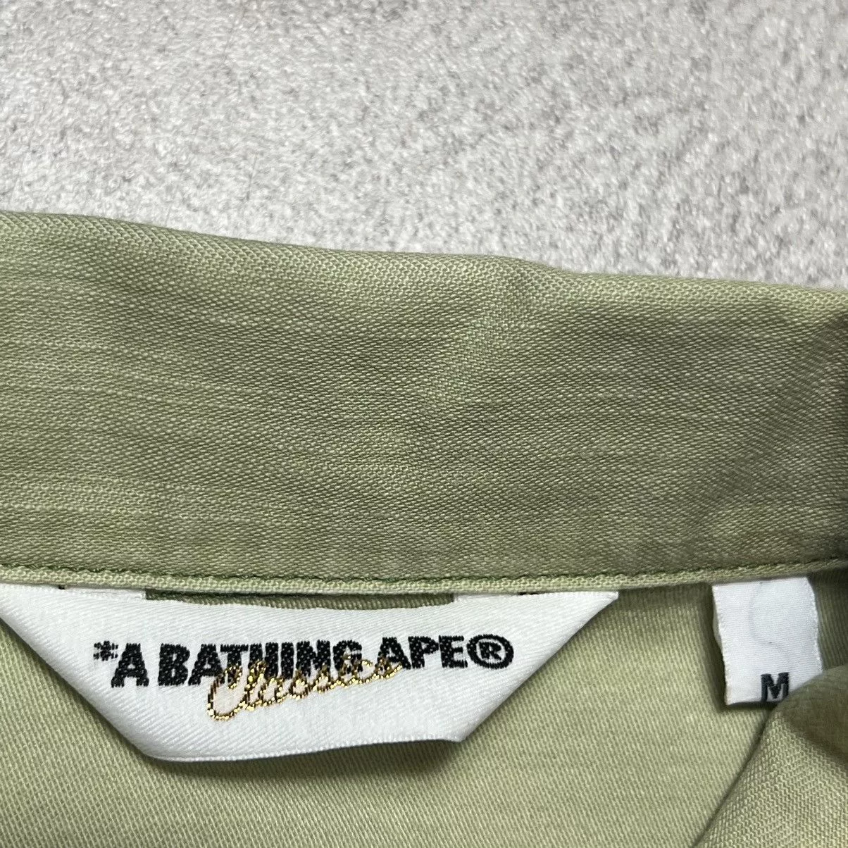 Bape Shirts Button Ups Bape Ninety Three Army Military Shirts Brown