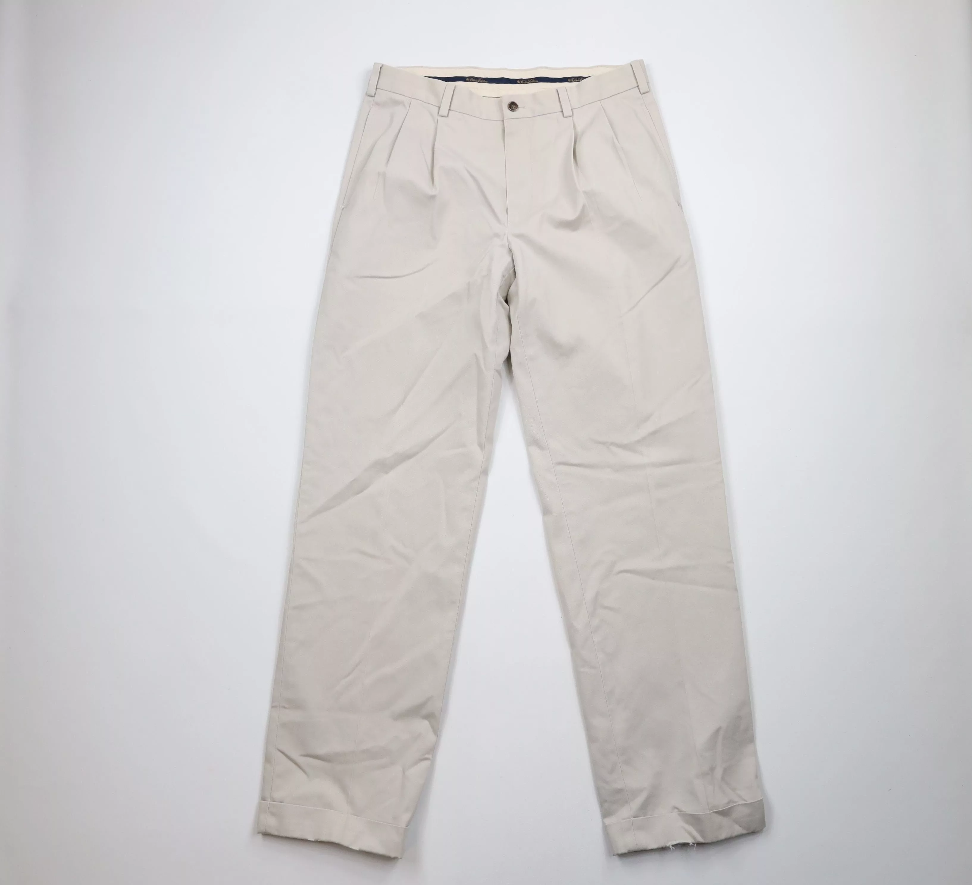 Brooks Brothers Casual Pants Brooks Brothers × Vintage Brooks Brothers Thompson Pleated Advantage Chino Pants Beige