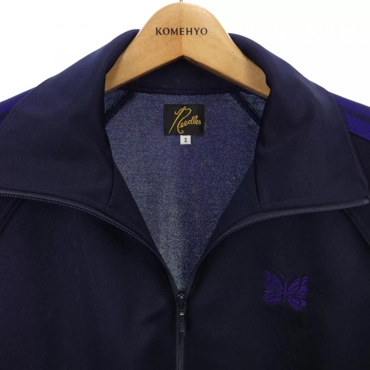 Needles Light Jackets Needles Jacket Zip Up Tape Side Blouson Navy Blue