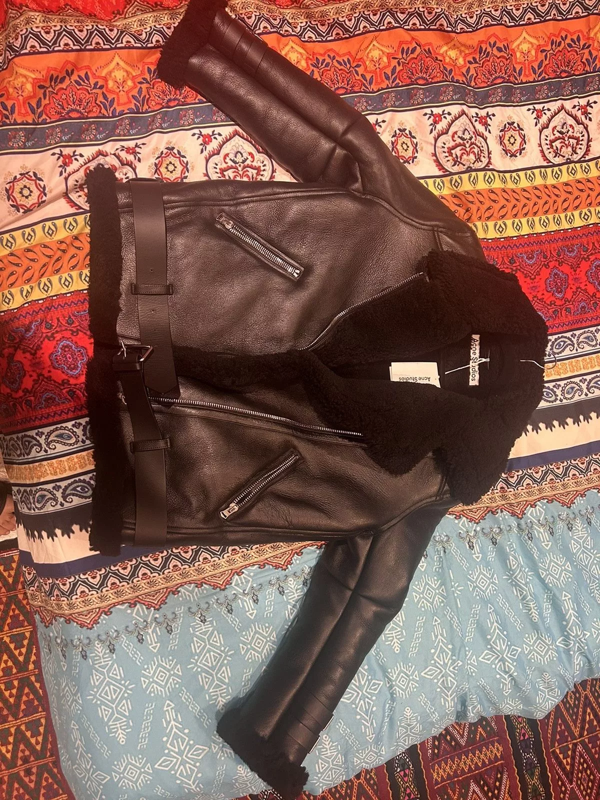 Acne Studios Leather Jackets Acne Studios Acne Studio Shearling Leather Jacket Black