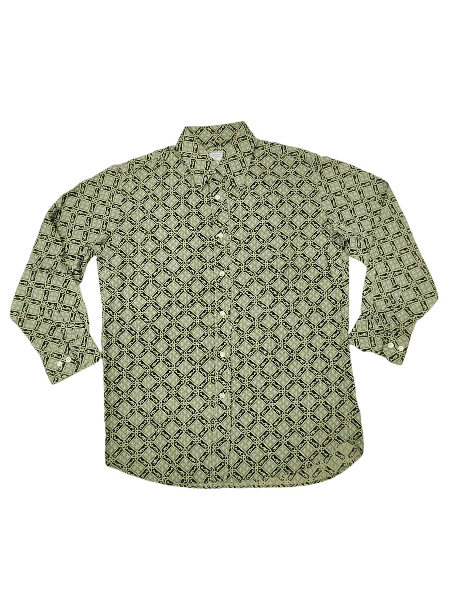 Designer Shirts Button Ups Designer × Givenchy × Vintage Vintage Gentleman Givenchy Paris Button Up Long Sleeve Brown