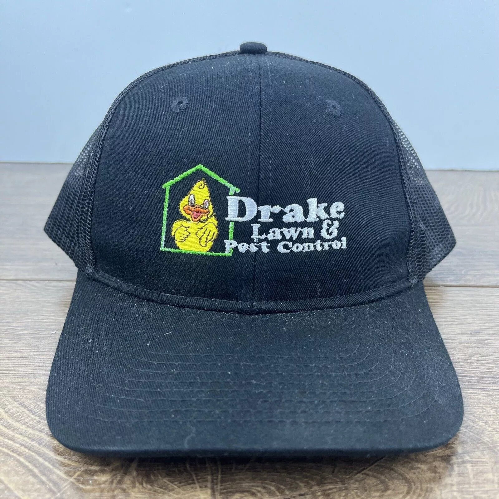 Other Hats Other Drakes Lawn & Pest Control Snapback Hat Black Hat Adjustable