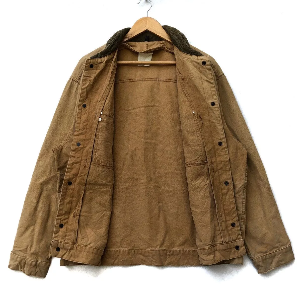Woolrich Woolen Mills Denim Jackets Woolrich Woolen Mills VINTAGE WOOLRICH DUCK CANVAS DENIM CHORE JACKET Yellow Workwear