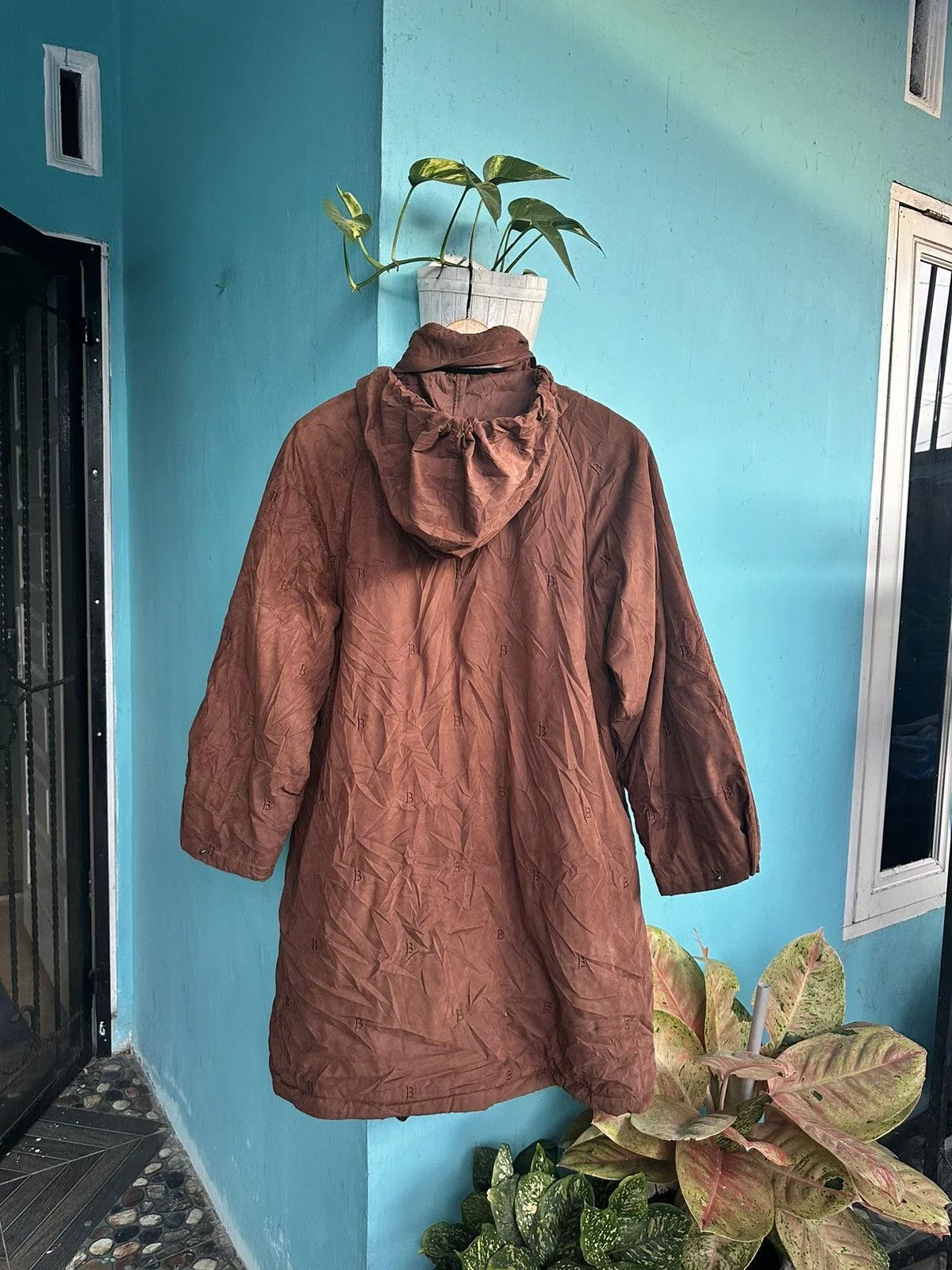 Burberry Jackets Burberry B Embroidery Jacket Brown