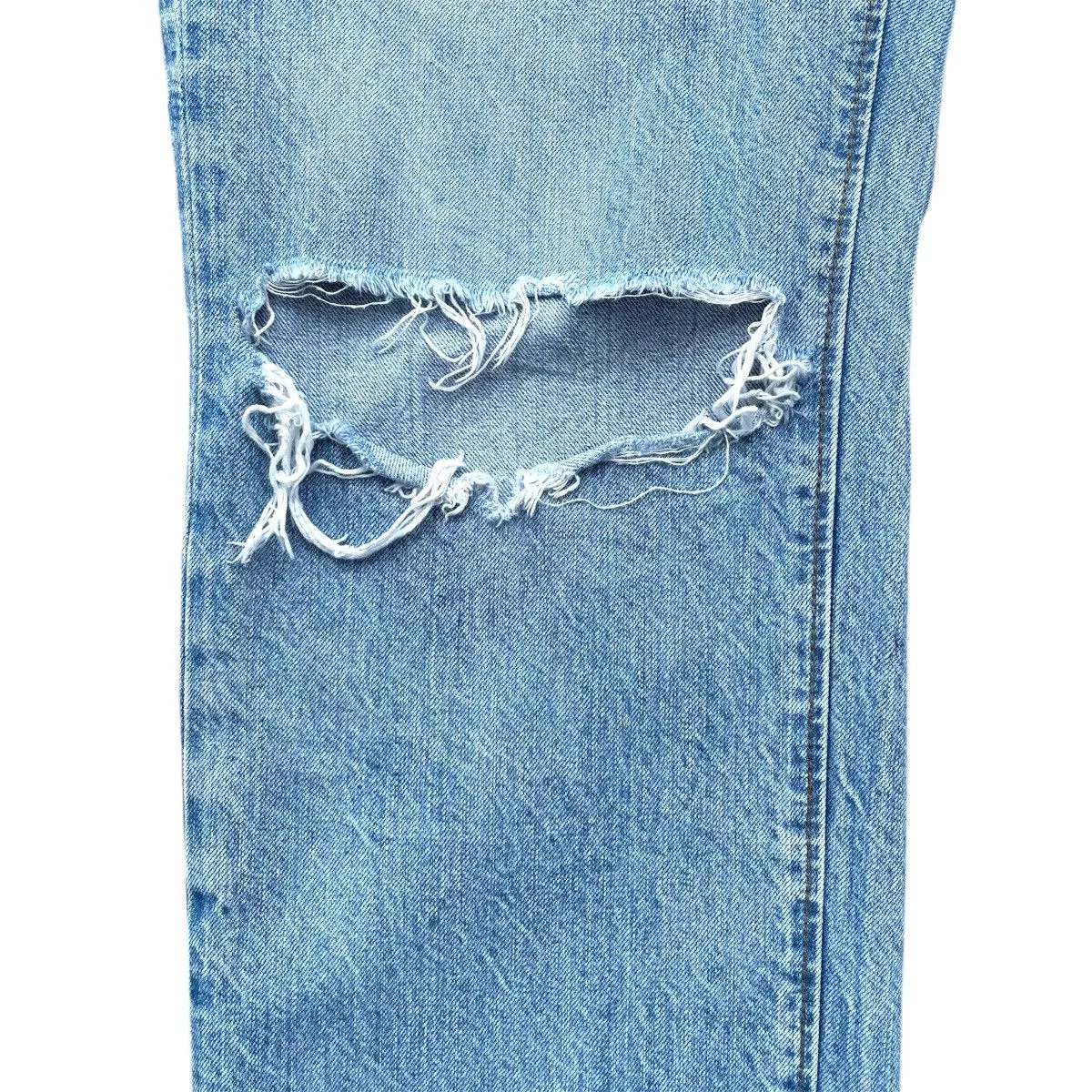Jean Denim 🔥 Gu Jeans Light Blue Distressed Denim W29 🔥 Streetwear