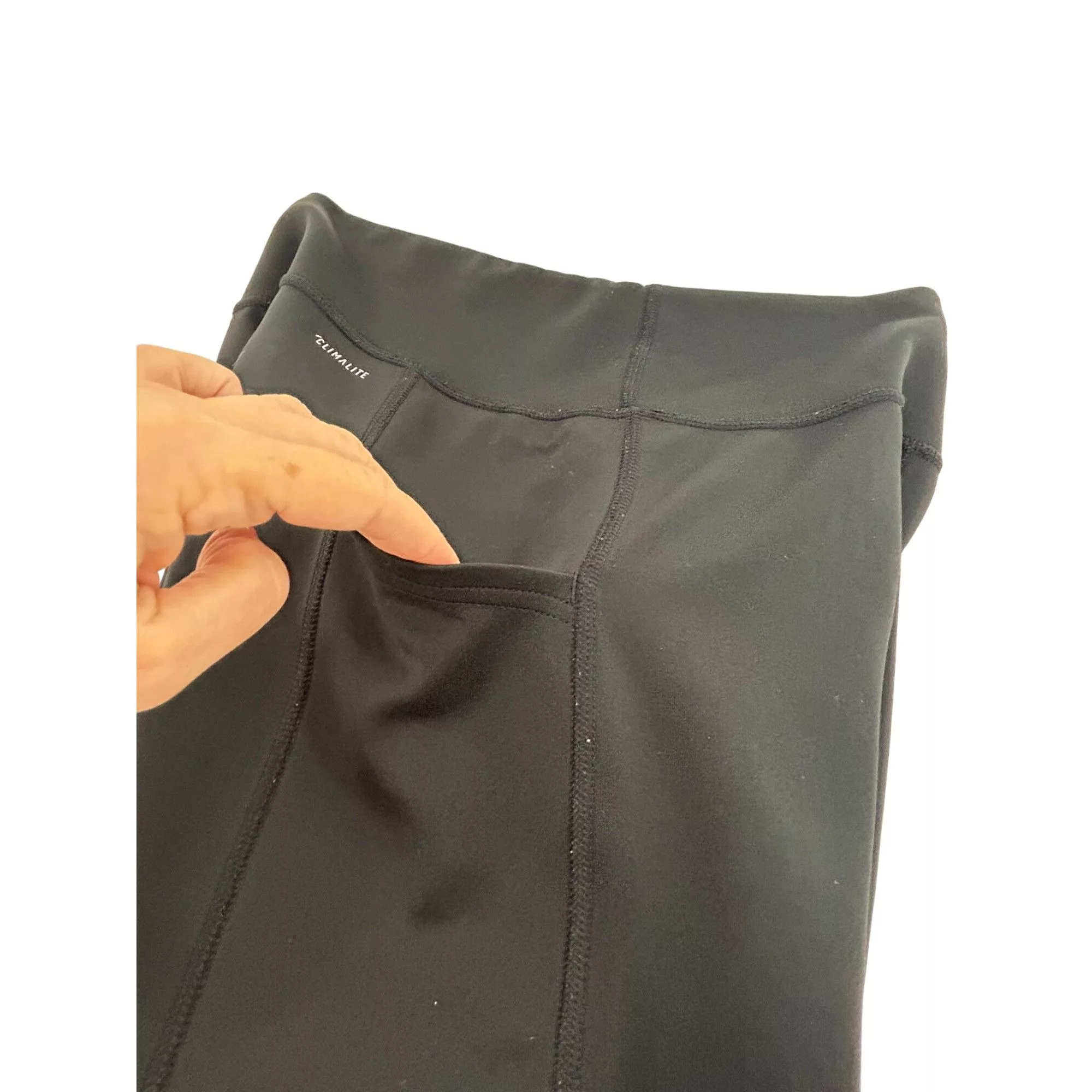 Adidas Leggings Adidas Women Cropped Leggings Climalite Black White Stripes