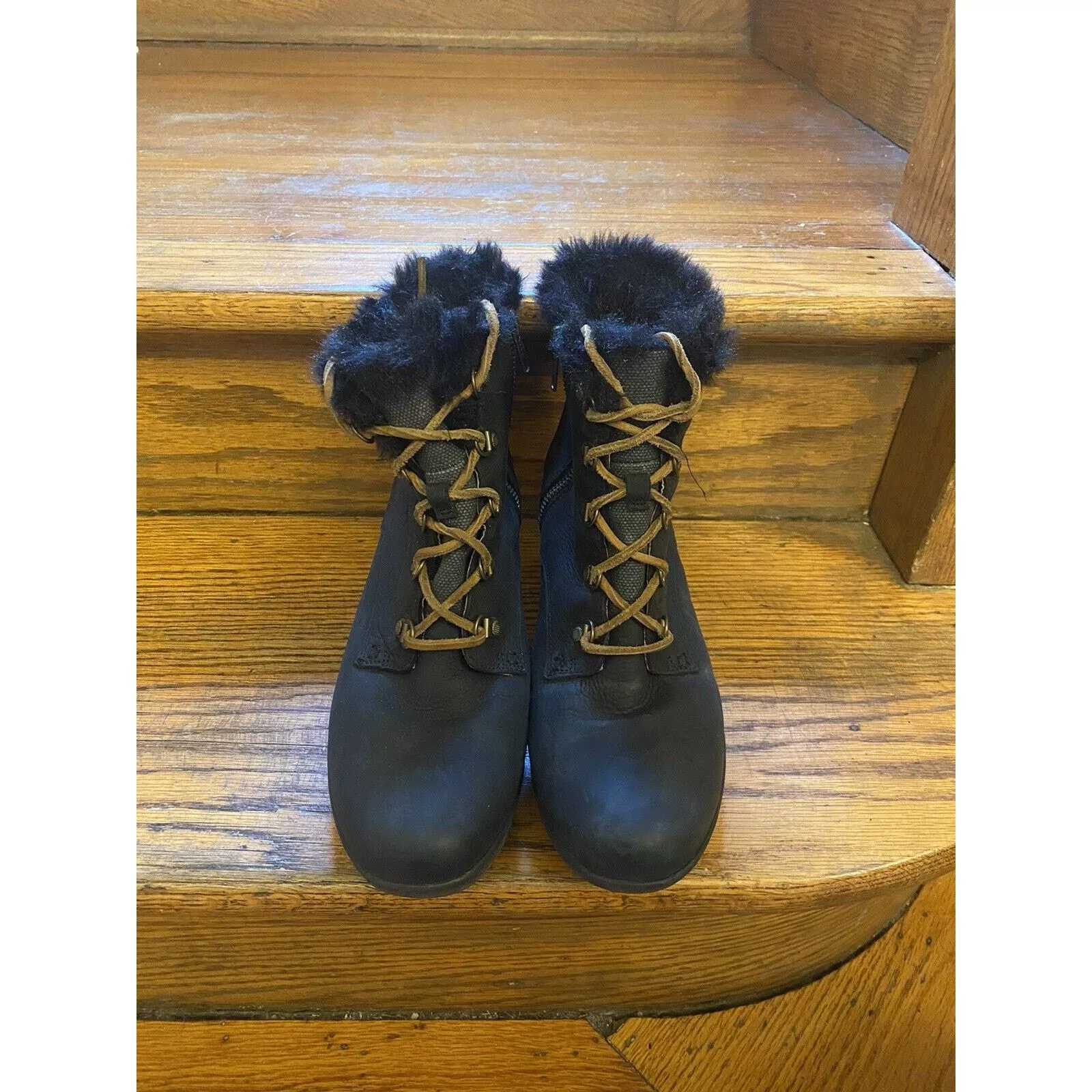 Sperry Boots Sperry Top Sider Boots Womens 9.5 M Luca Peak Wedge Leather Black