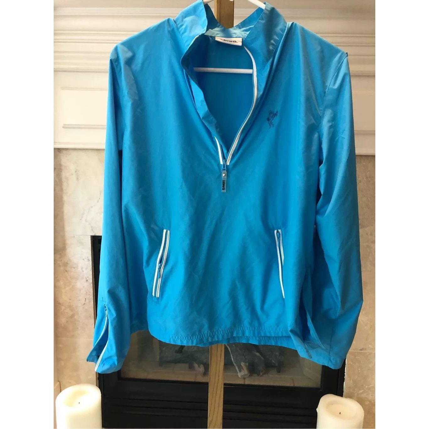 Ashworth Coats Ashworth Women’s Blue Zip Up Lightweight Windbreaker Jacket