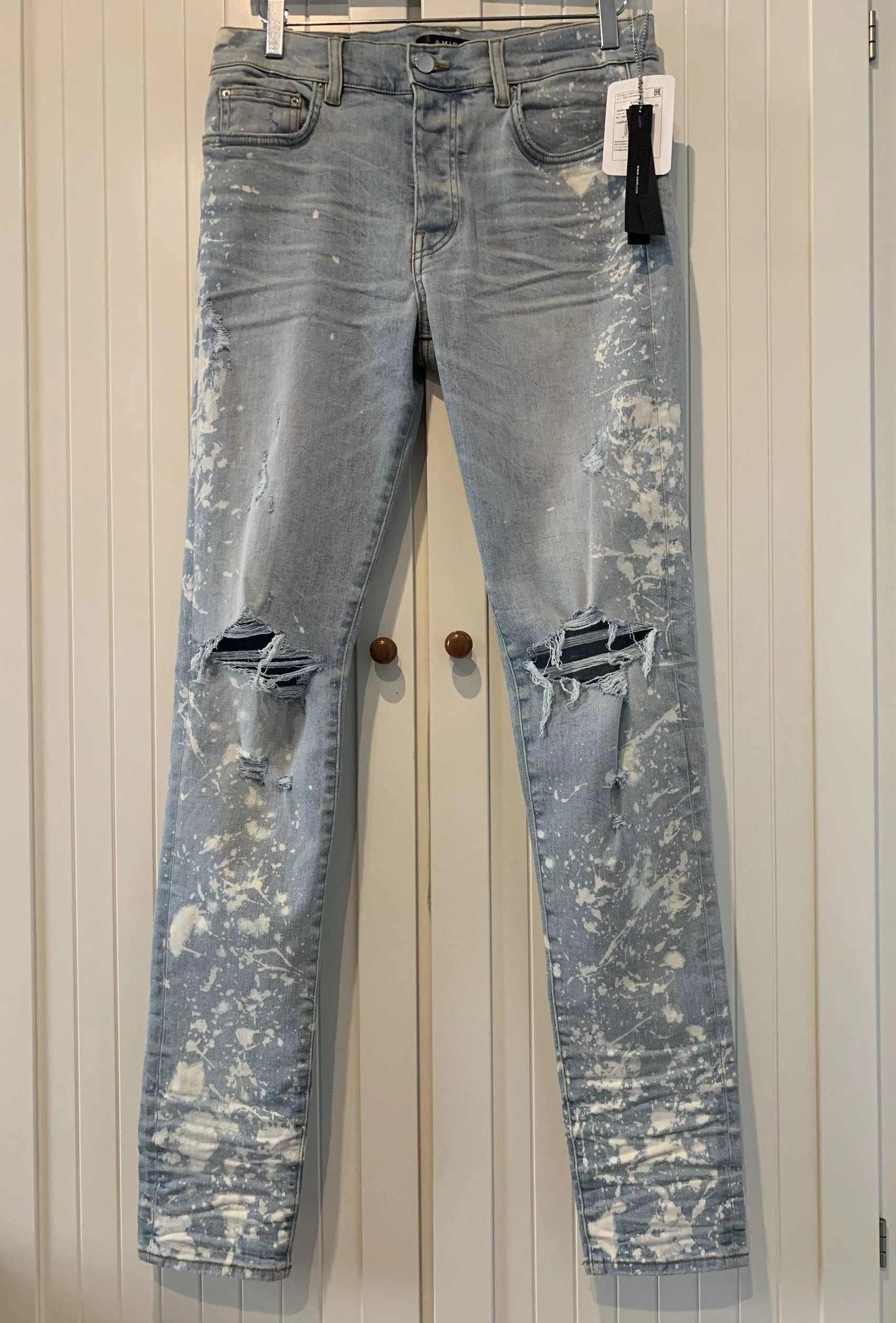 Amiri Denim Amiri SS'20 Jean Bleached Splatter Trasher Blue