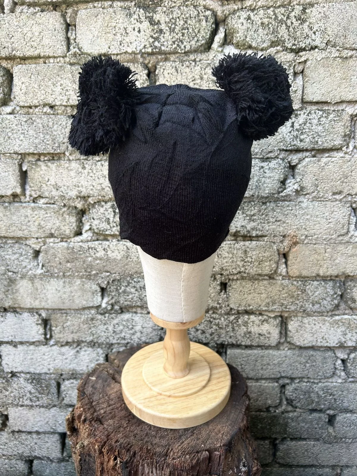 Mickey Mouse Hats Mickey Mouse × Other Bunny Horn devil Mickey beanie hats Black Streetwear