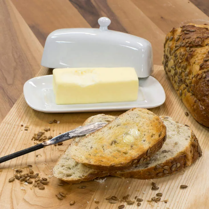 White Rectangle Butter Dish