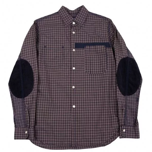 Junya Watanabe Shirts Button Ups Junya Watanabe Shirt Triple-stitched checkered elbow patch Multicolor