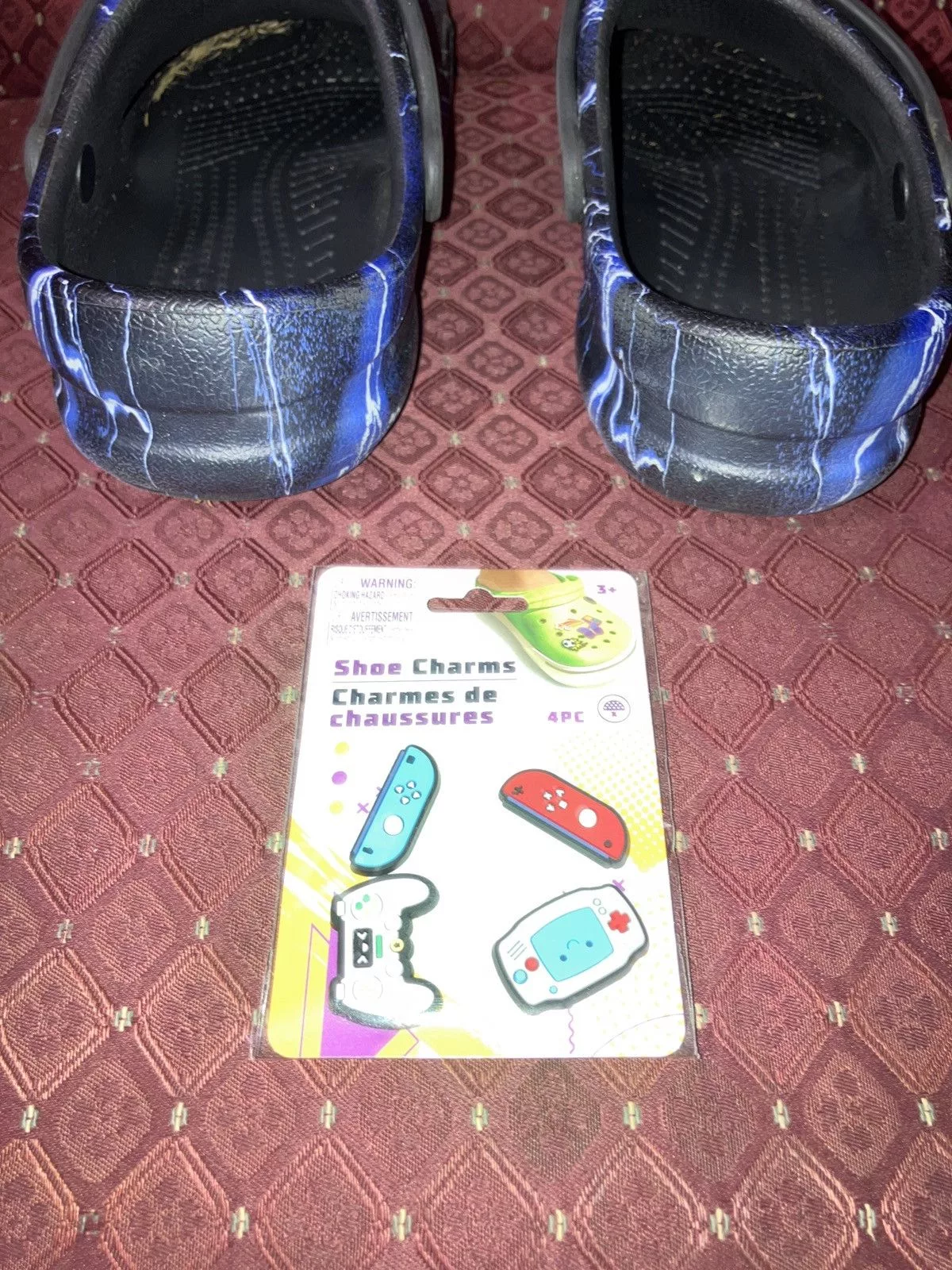 Crocs Slip Ons CROCS LIGHTNING PRINT WITH WIDGETS Black