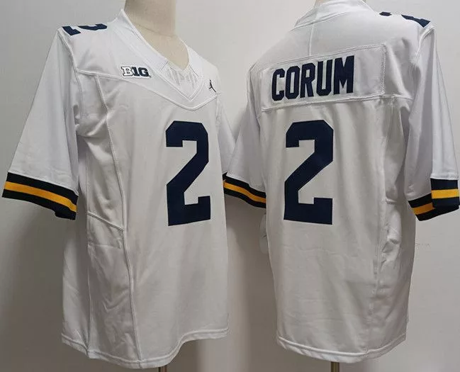 Other Jerseys Other Men's Michigan Wolverines #2 CORUM White Jersey