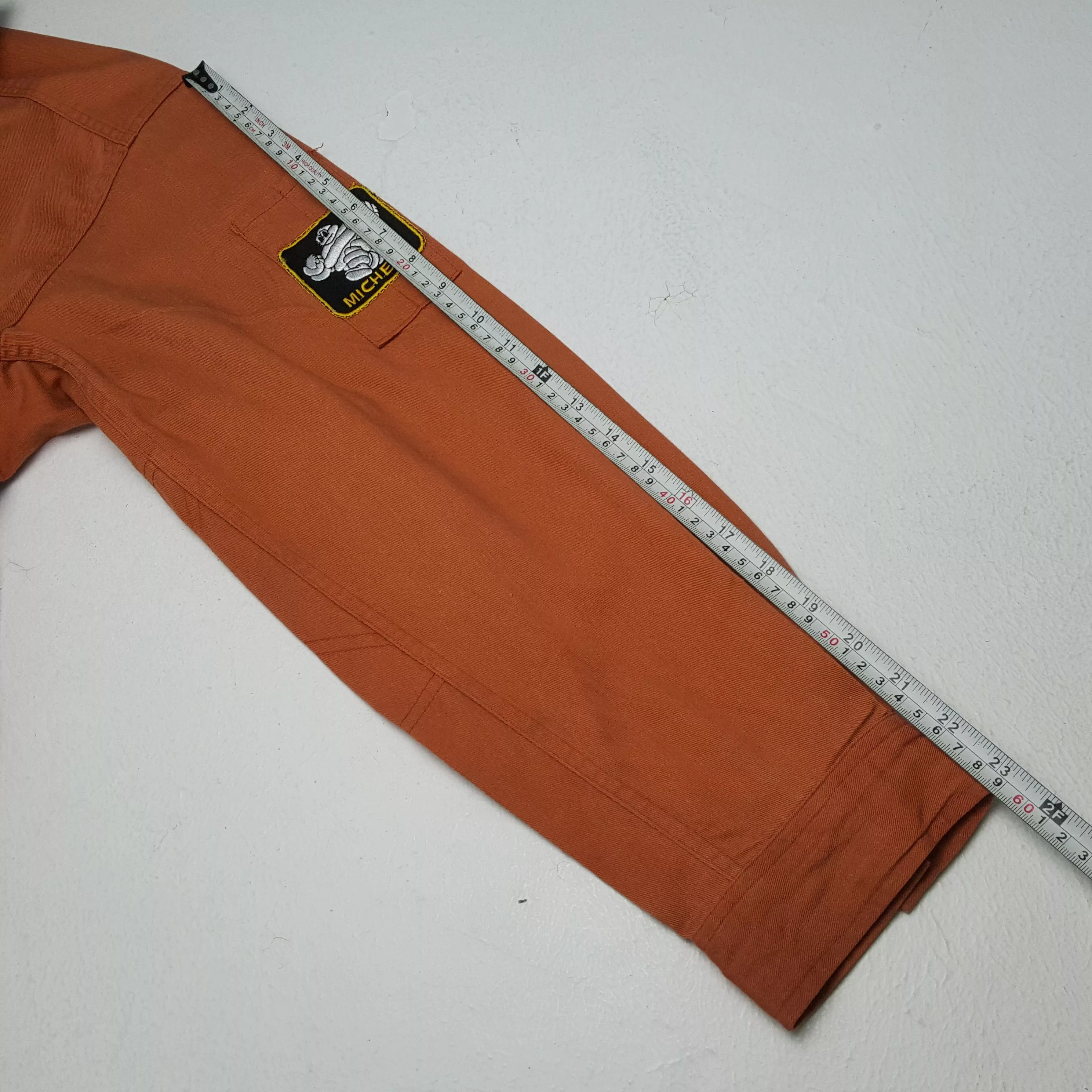 Nirvana Light Jackets Nirvana × Vintage Vintage NIRVANA MICHELIN Japanese Style Coverall Jacket Orange