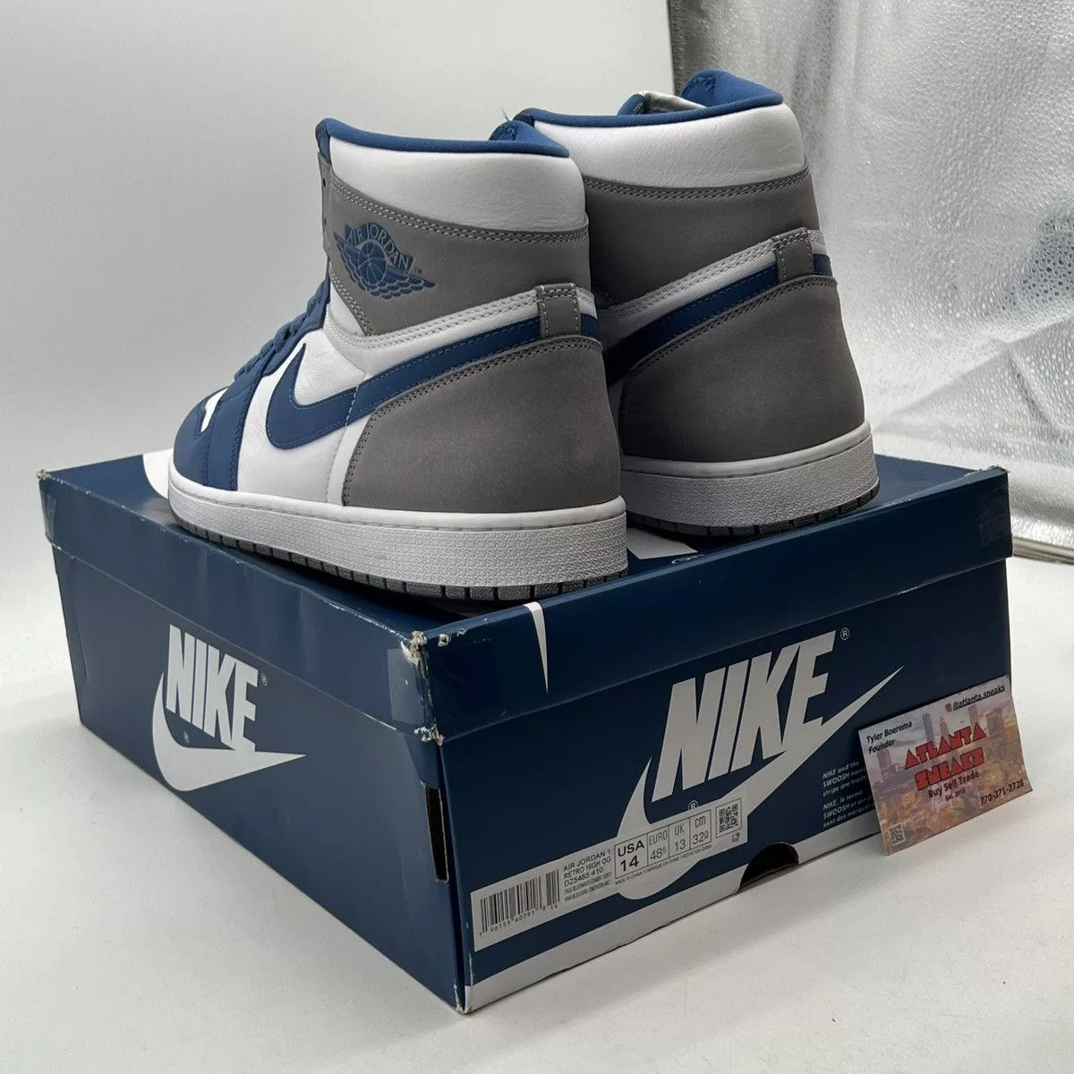 Nike Hi Top Sneakers Nike Air Jordan 1 high true blue White