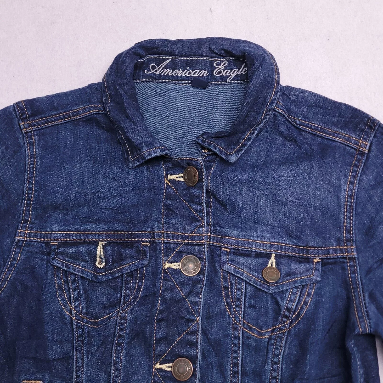 American Eagle Outfitters Jackets American Eagle Outfitters American Eagle Denim Jacket Womens Size Extra Small XS Blue