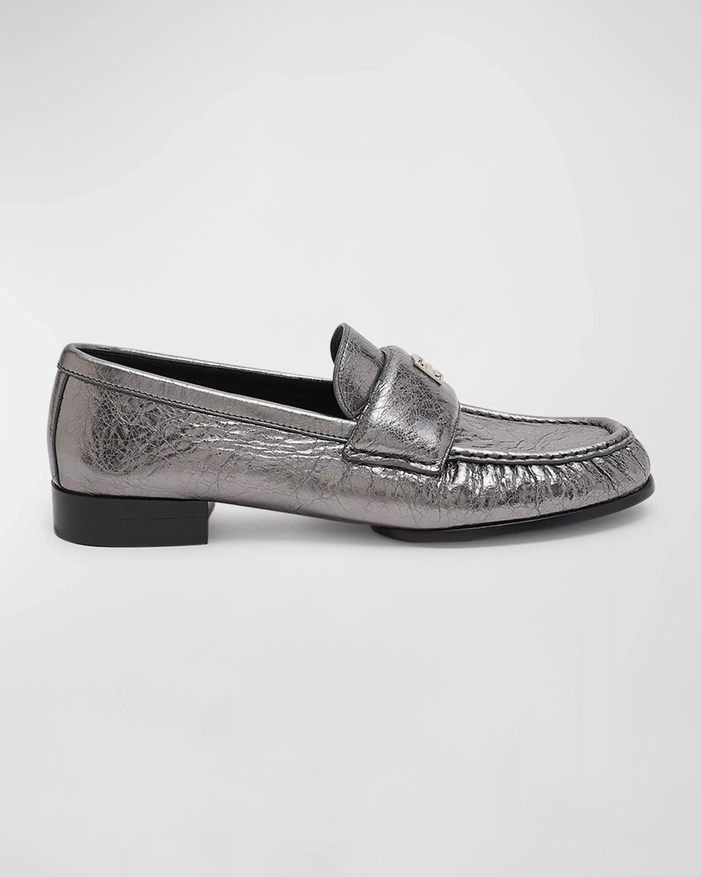 Givenchy Boots Givenchy os11x0624 4G Metallic Medallion Loafers in Silver Gray