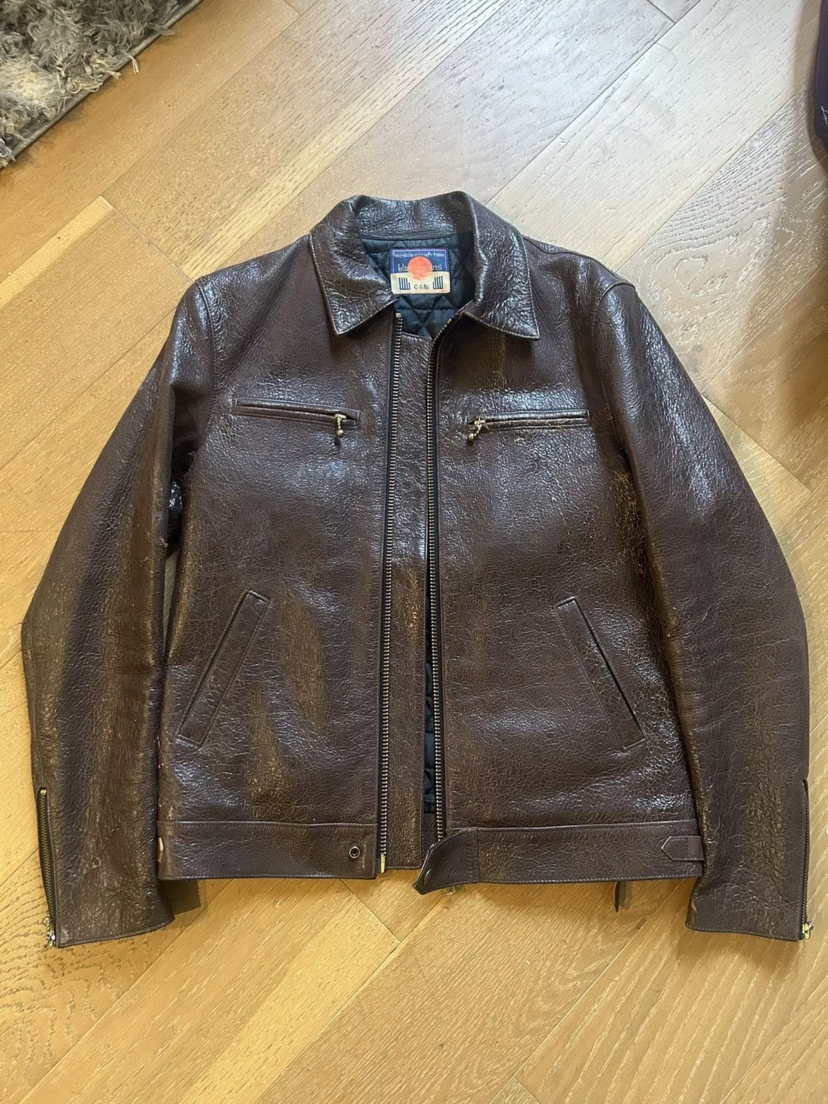 Blackmeans Leather Jackets Blackmeans Distressed Lamb Skin Leather Jacket
