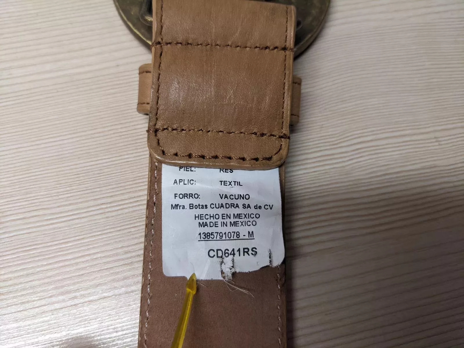 Designer Belts Designer Cuadra Brown Leather Genuine Belt Size M Multi