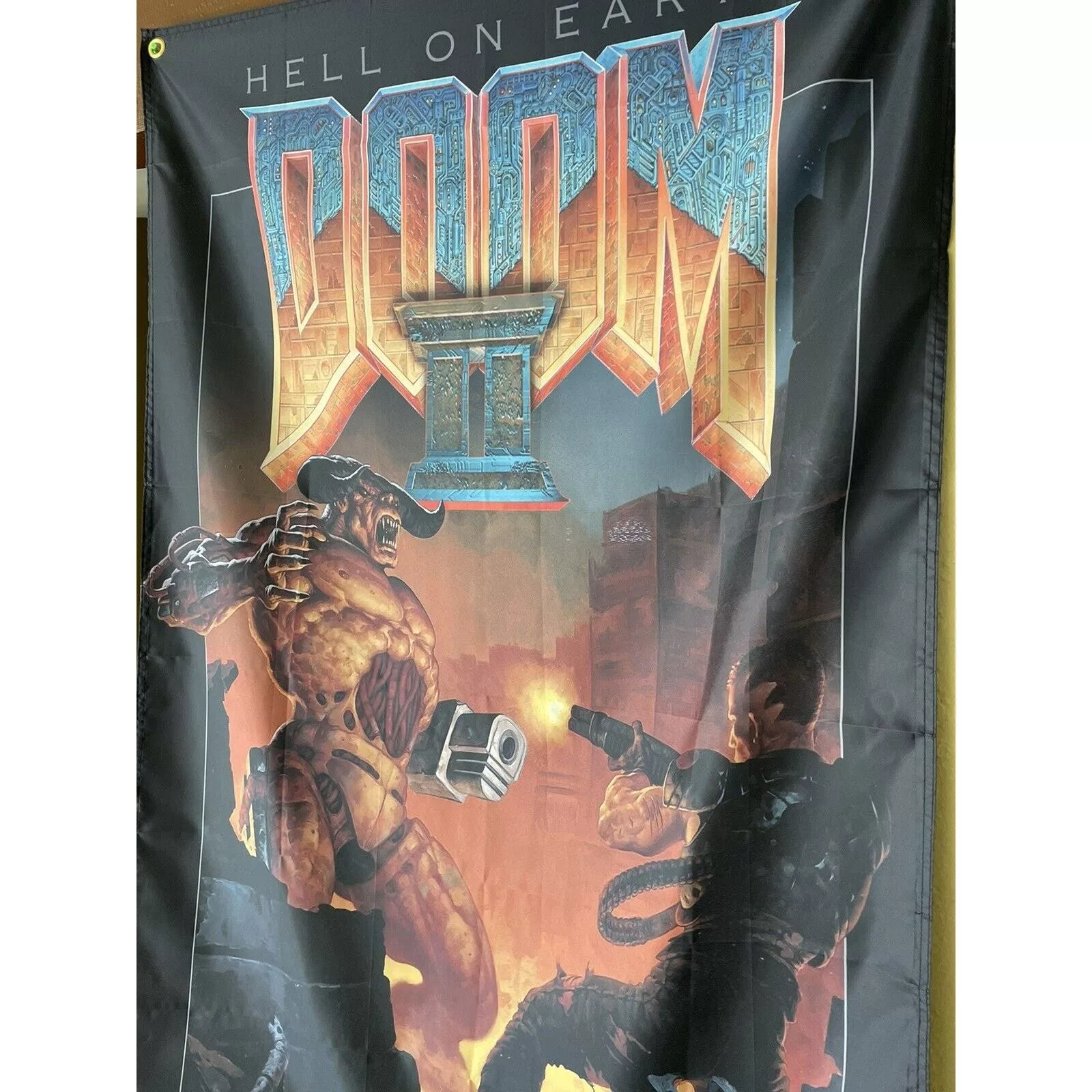 Other Miscellaneous Other Doom II Hell On Earth 5ft Flag PC 1994 id Software Poster 2 Multi