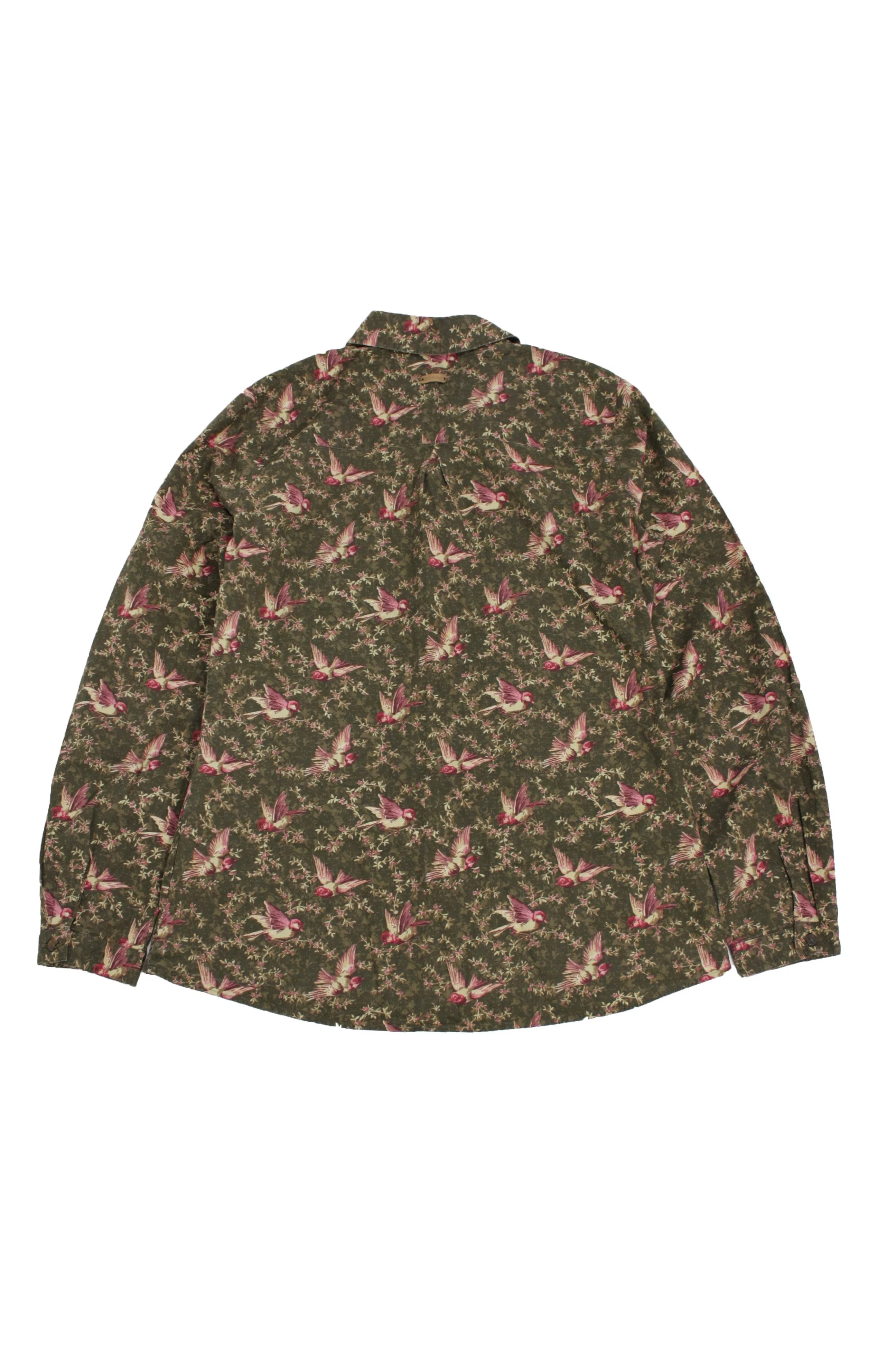 Barbour Button Ups Barbour Bantam Birds Printed Slim Fit LS Shirt Green