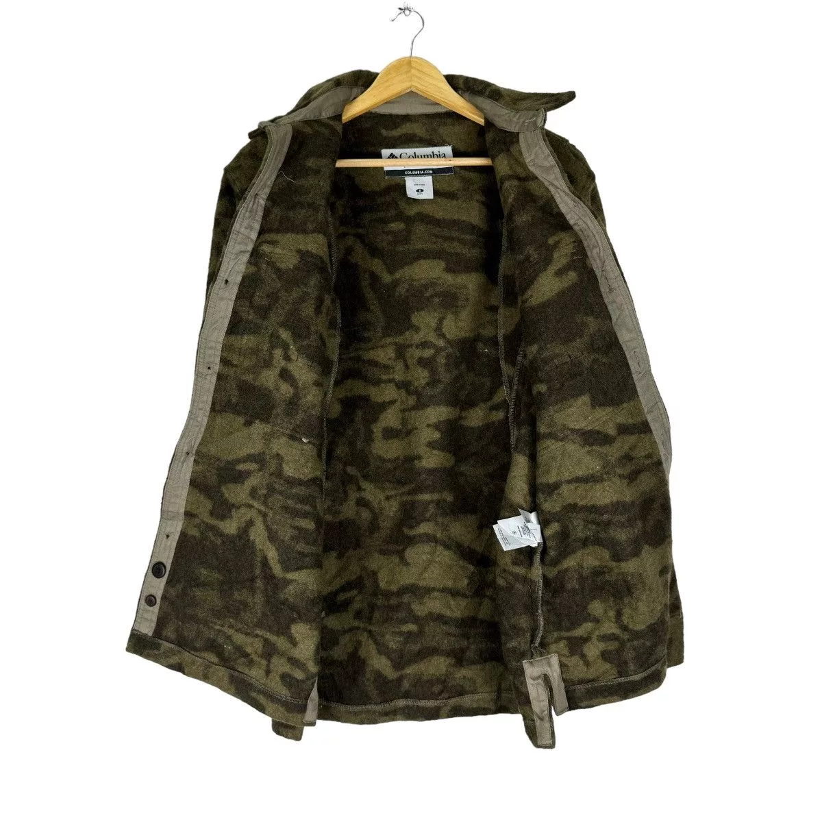 Columbia Light Jackets Columbia × Hunter ⚡️COLUMBIA CAMOUFLAGE HUNTING BUTTON JACKET Brown