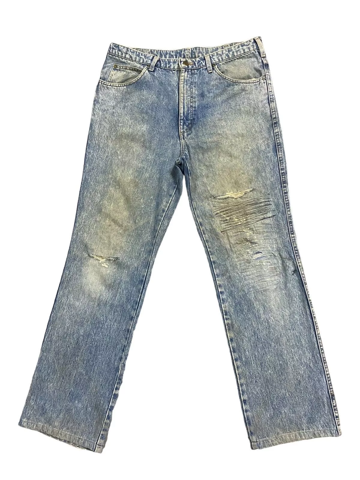 Wrangler Denim Vintage Wrangler Sedgefield Rusty Distress Baggy Jeans Blue