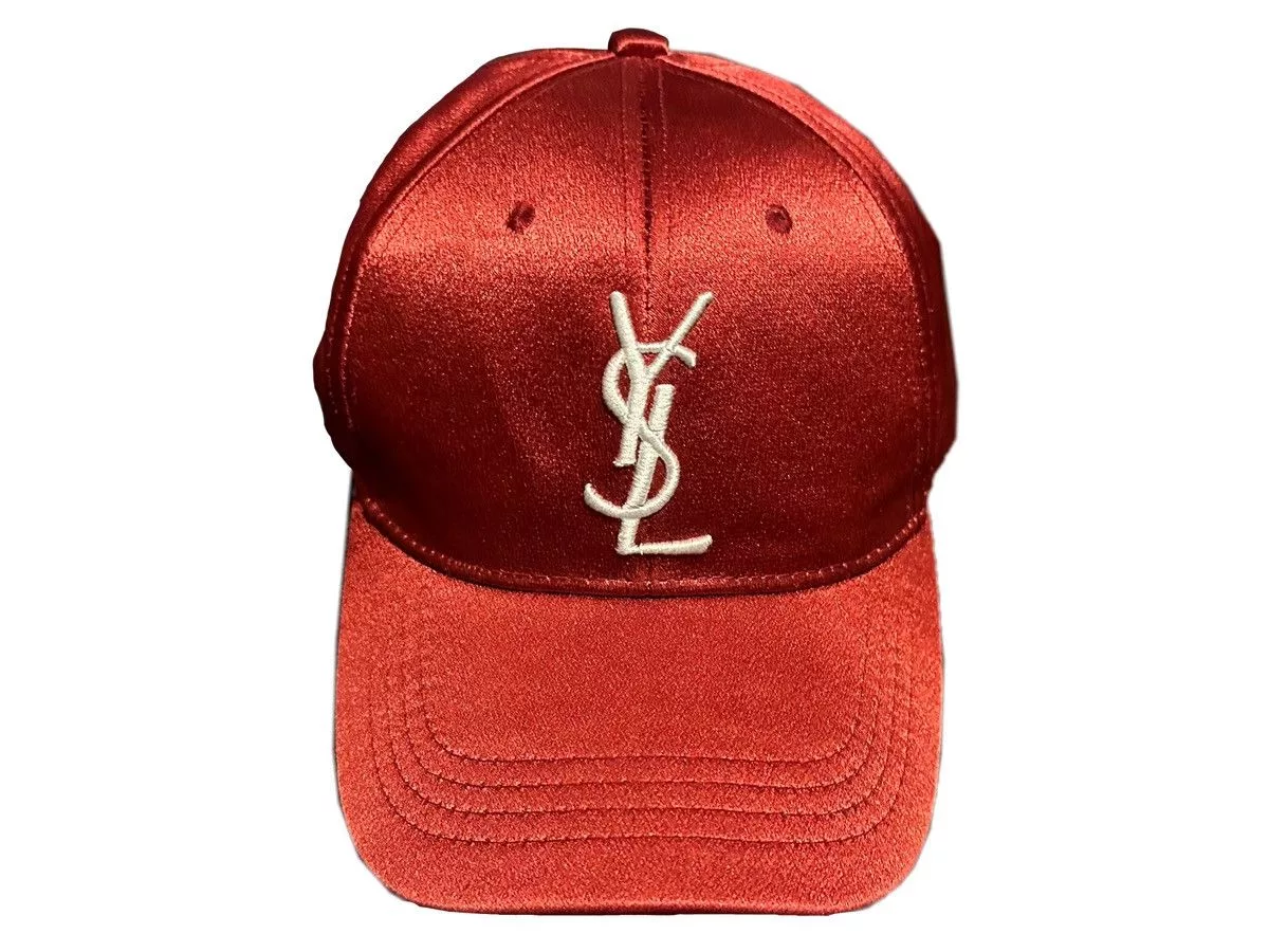 Vintage Hats Vintage Custom YSL Satin Red Hat