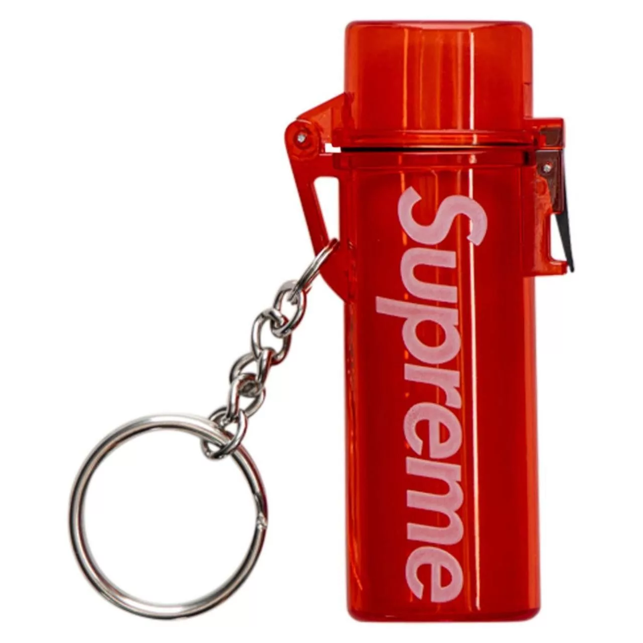 Supreme Supreme Supreme Waterproof Lighter Case Keychain Red