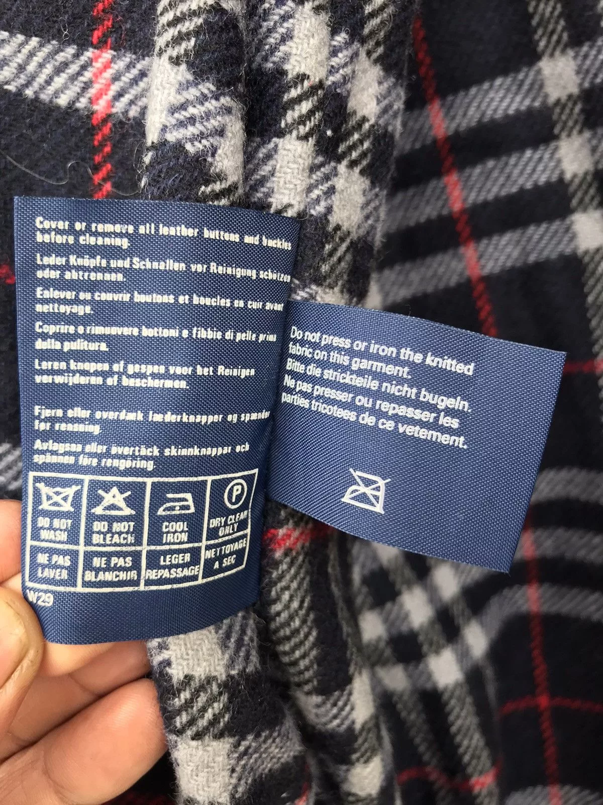 Burberry Bombers BURBERRY Nova Check Jacket Made in England Blue Vintage