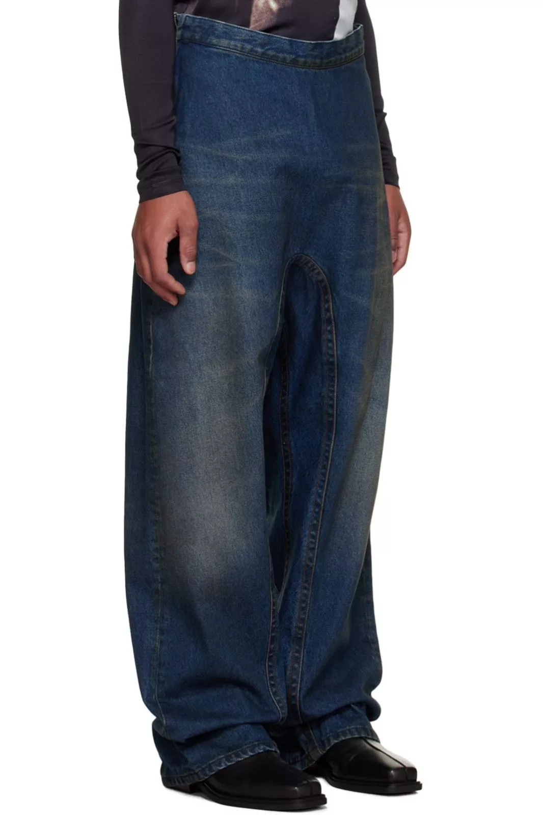 Y/Project Denim Y/Project Blue Whisker Souffle Denim Jeans