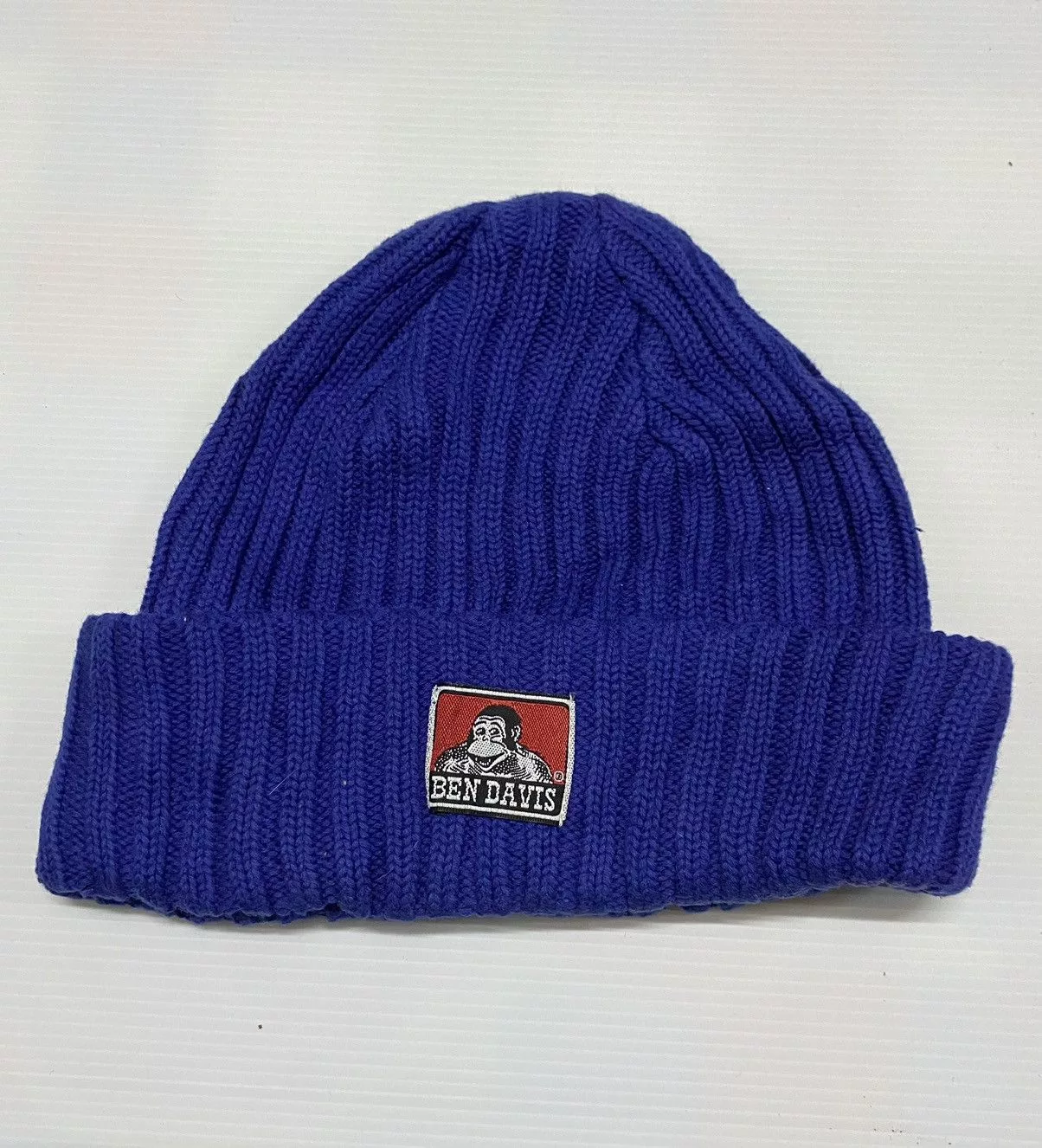 Ben Davis Hats Ben Davis Small Patches Knitted Beanie Hat Blue Streetwear